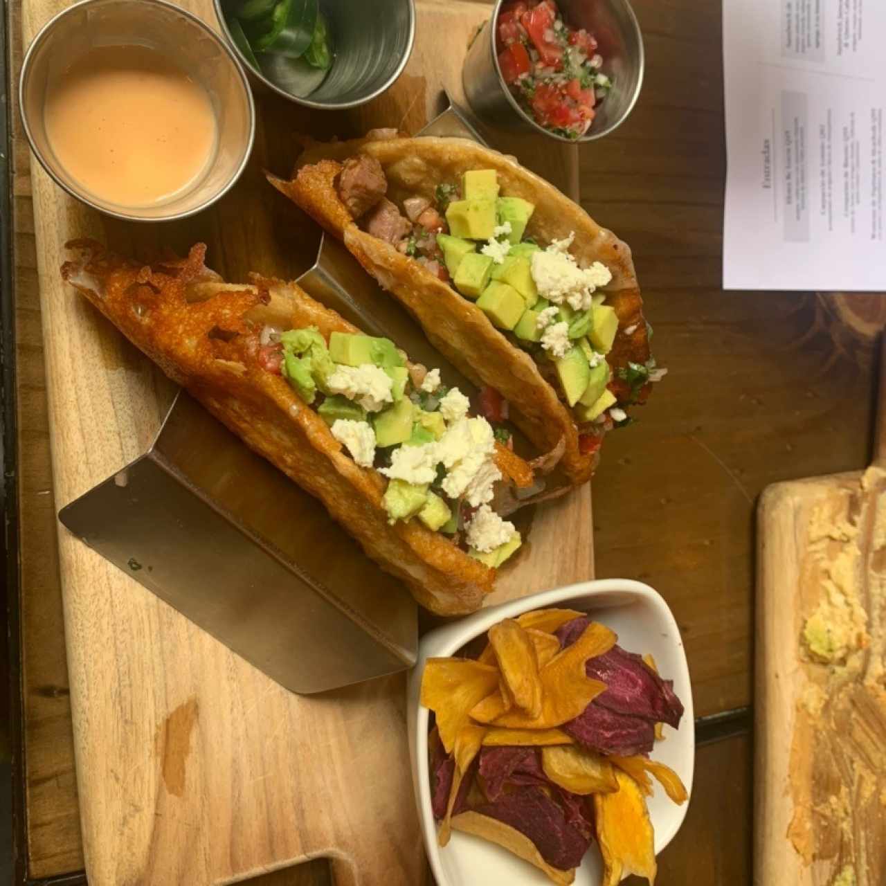 Crunchy cheese tacos