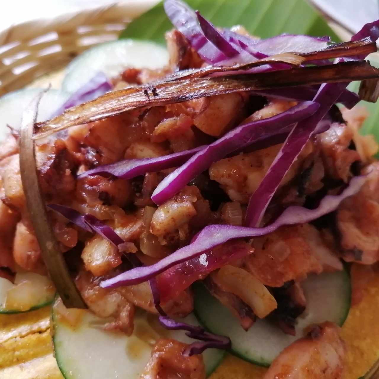Tostada de Camaron al ajillo