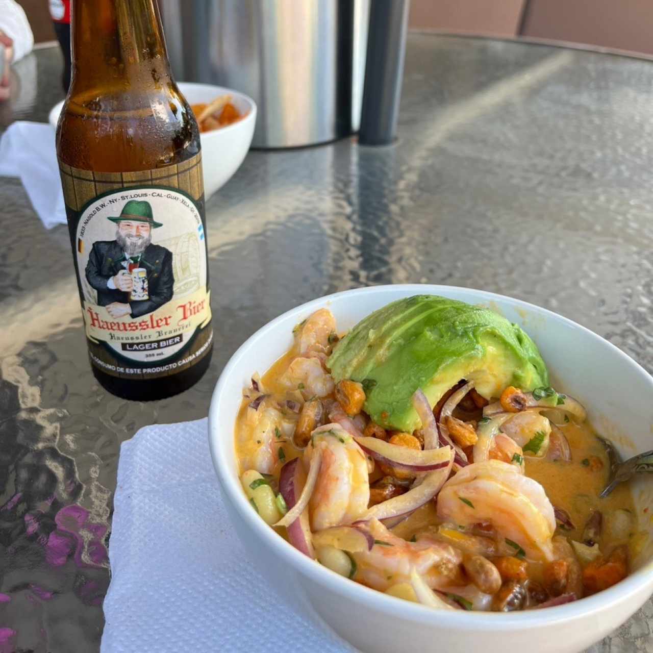 Ceviche de camarón caipiriña 