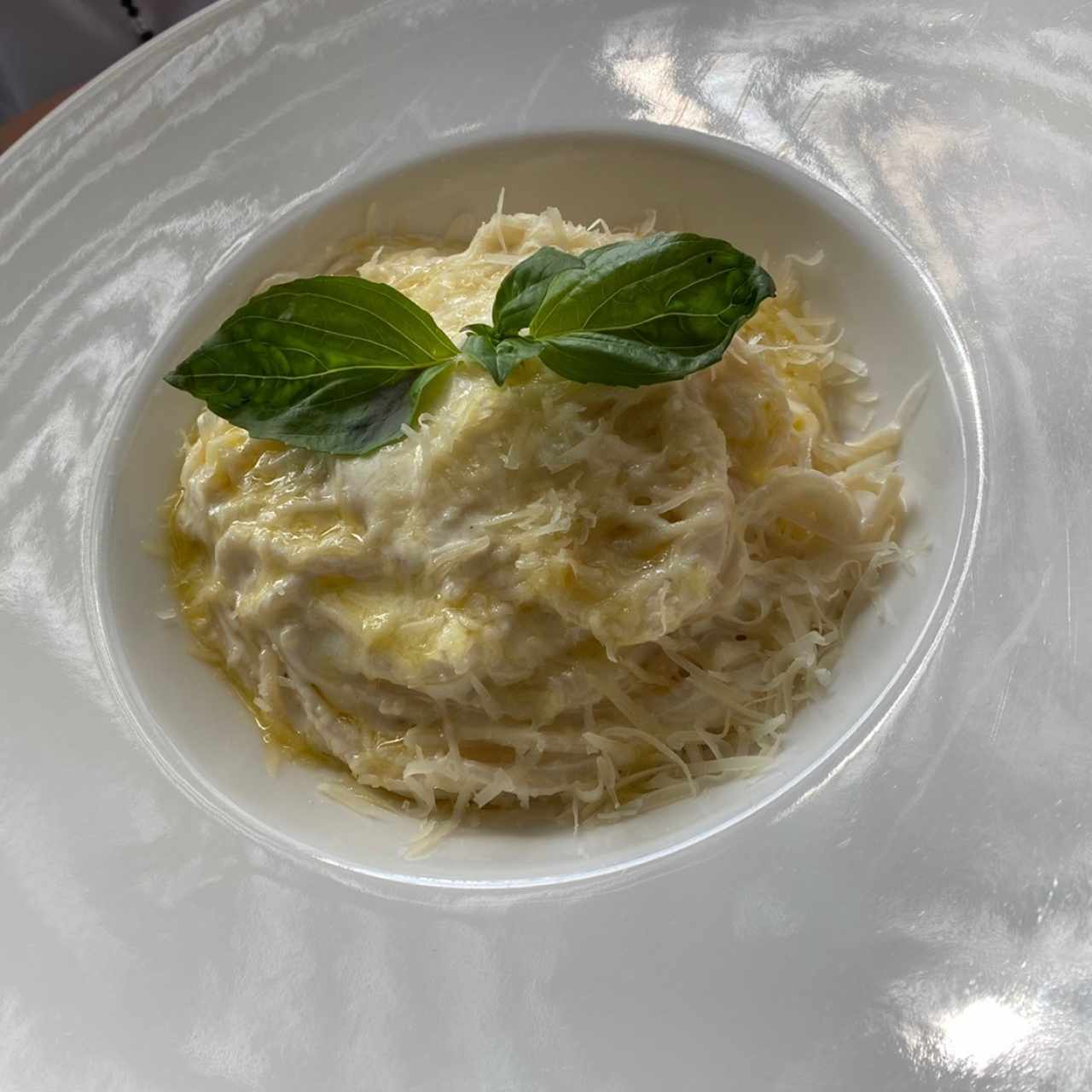 Pasta blanca menu de niños