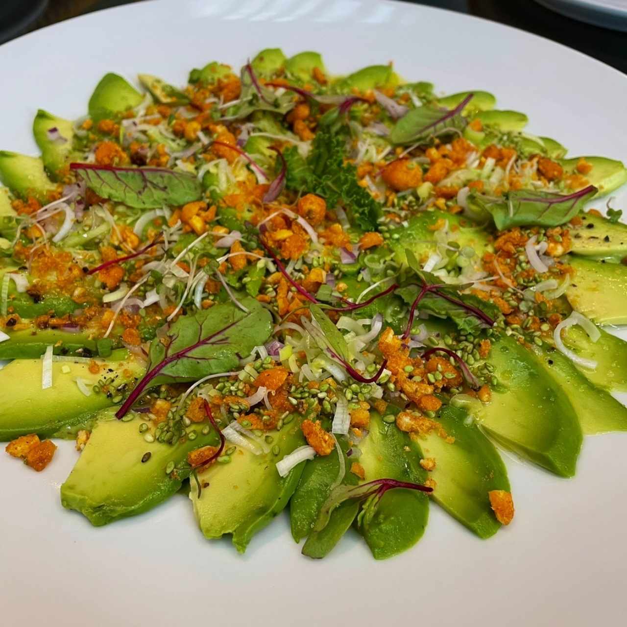 carpaccio de aguacate