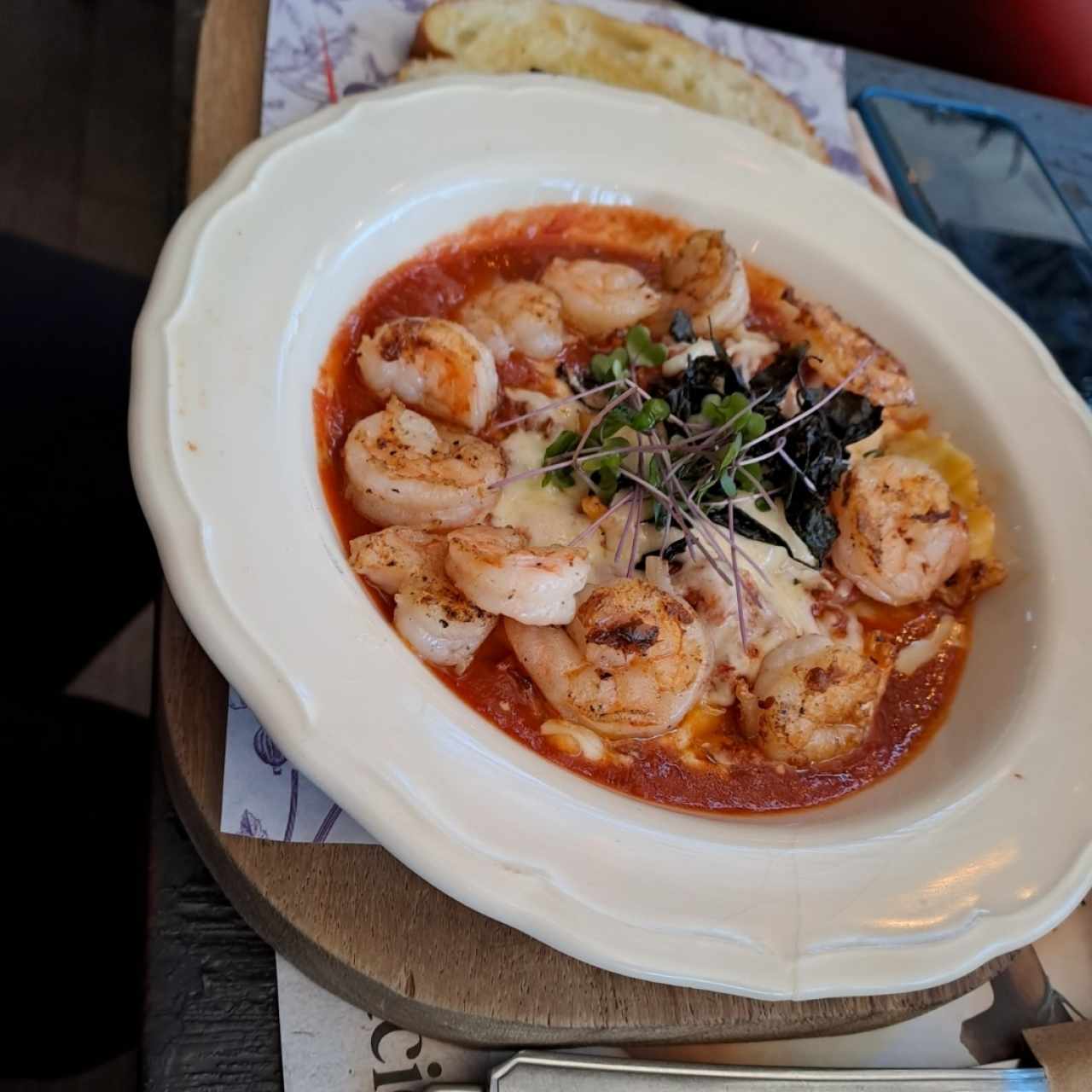 pasta de camarón 