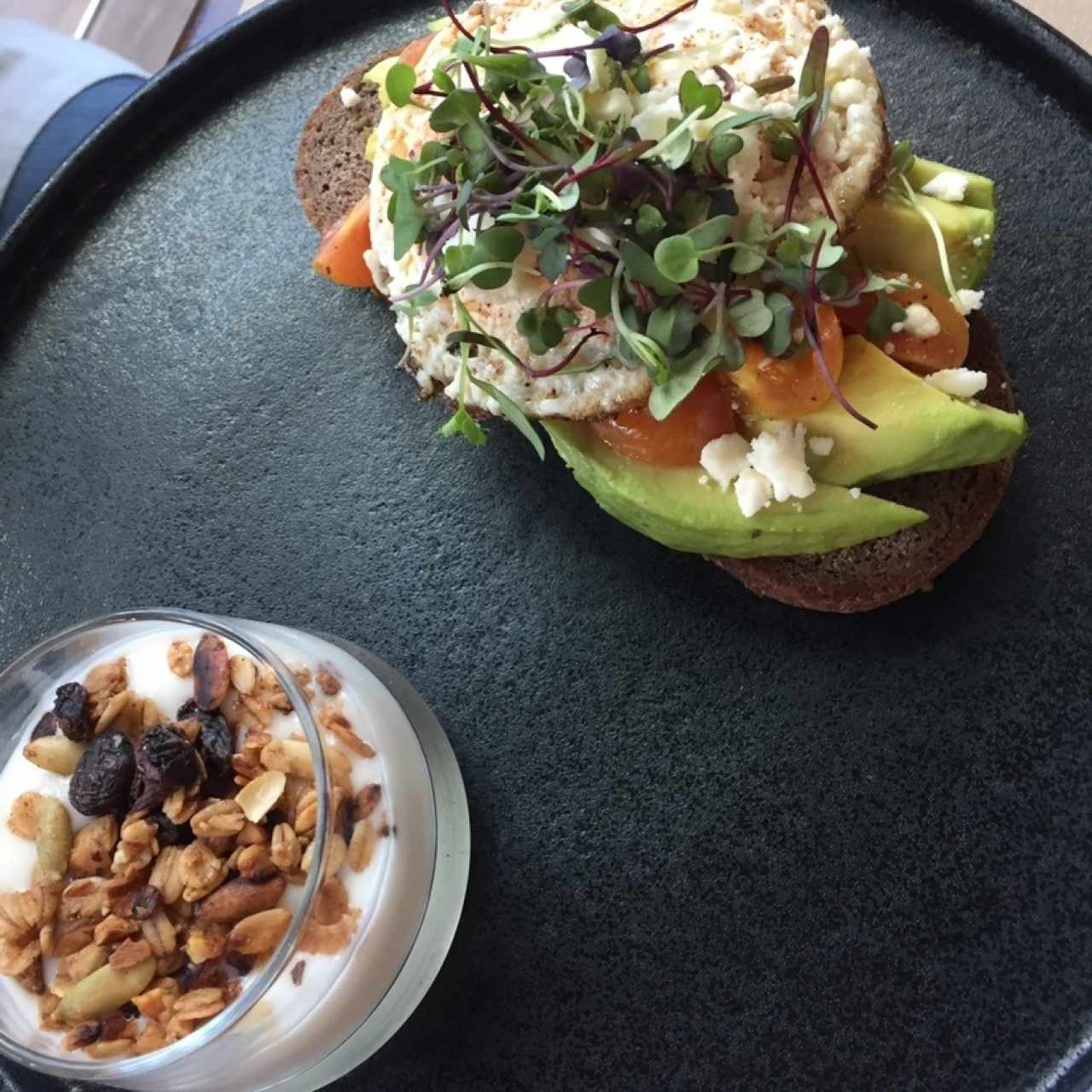 Avocado egg toast GF