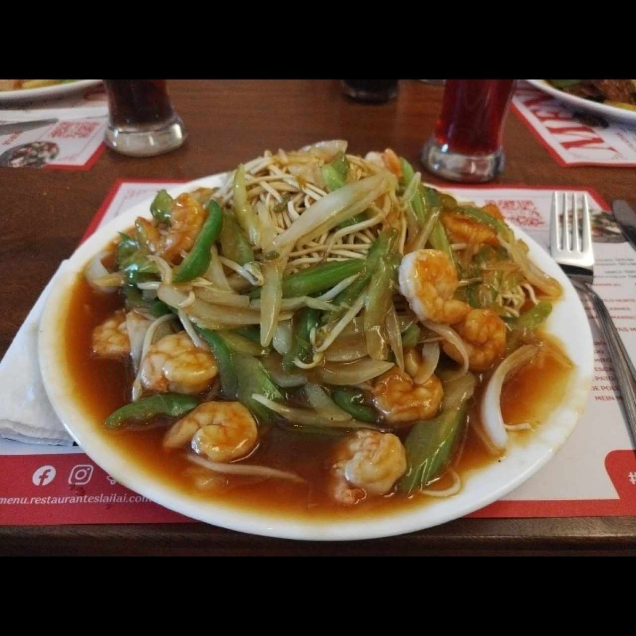 chao mein de camaron