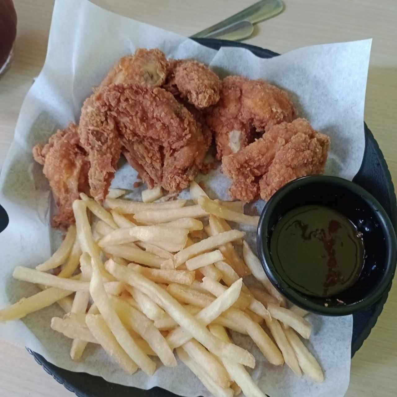 Alitas empanizadas con salsa agridulce 