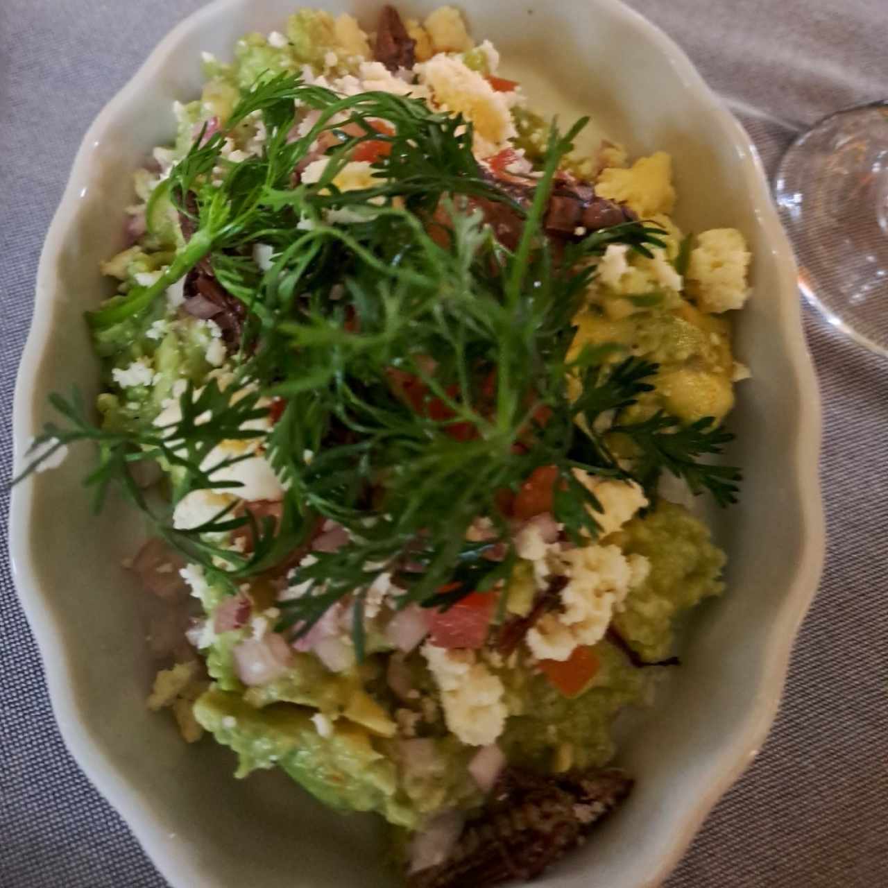 porción de guacamole 