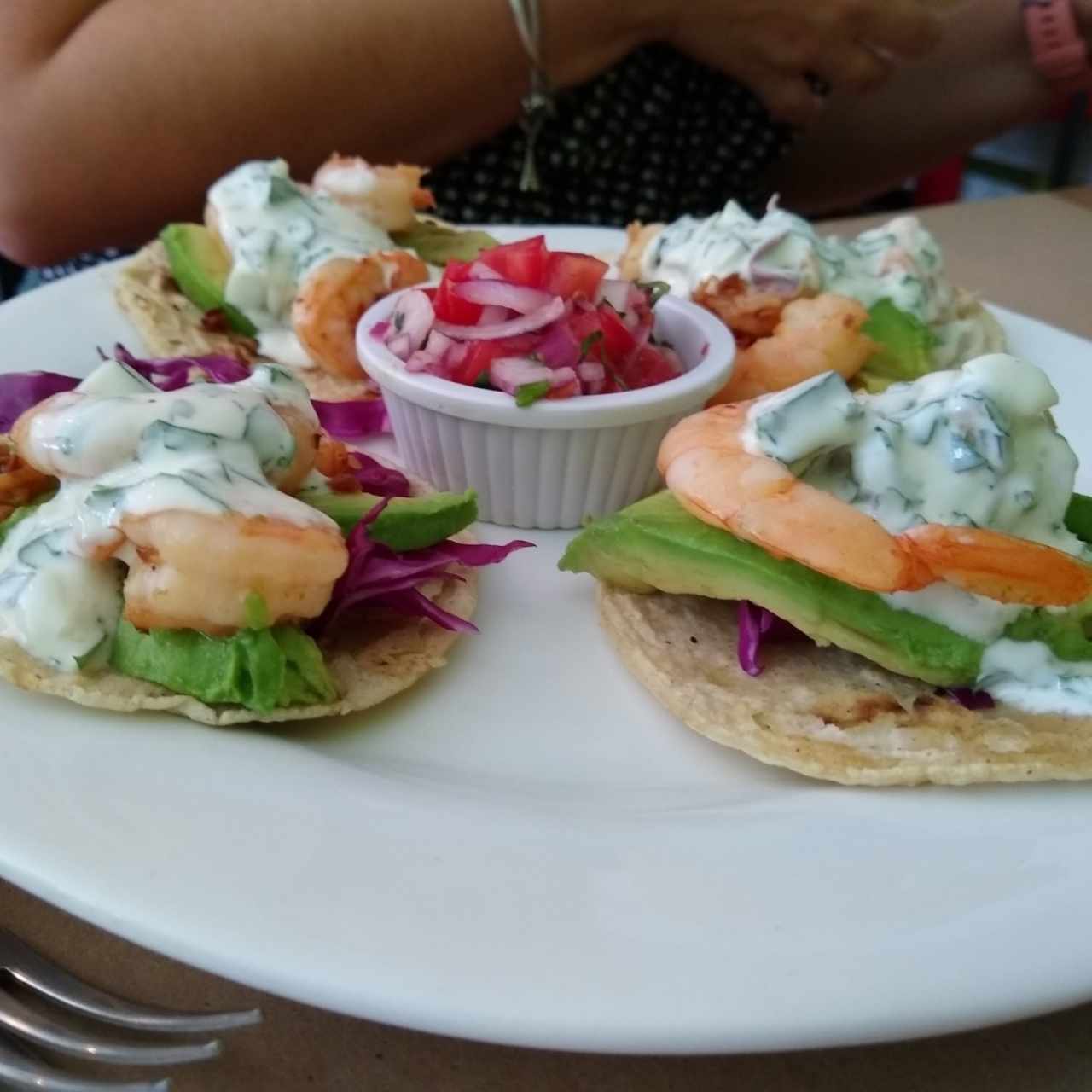 Tostadas de camarón
