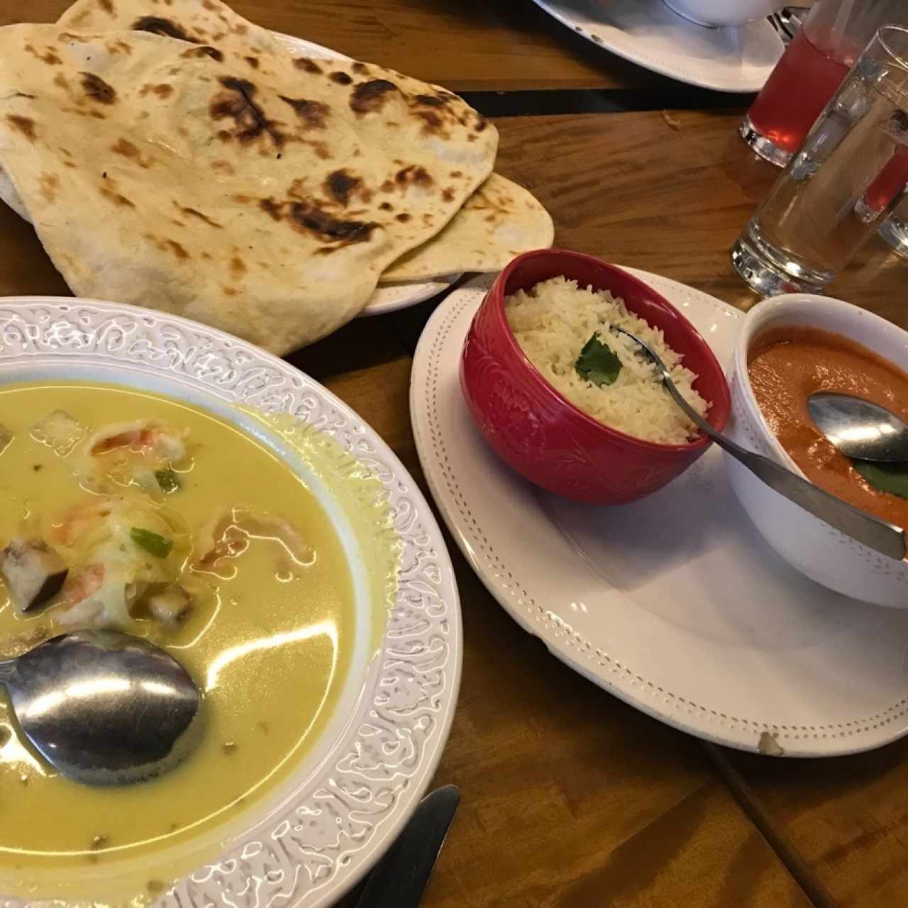 Shrimp Molee y Tikka Masala