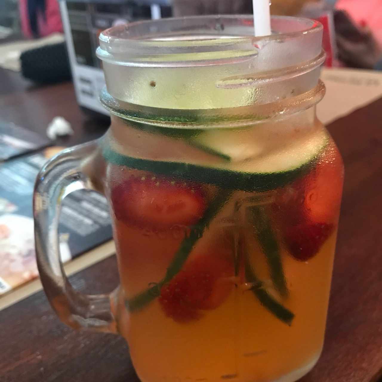 limonada fresa y pepino
