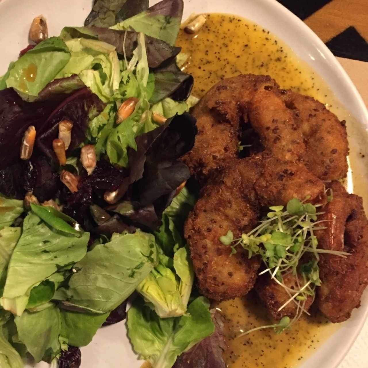 Langostinos con Salsa de Maracuyá
