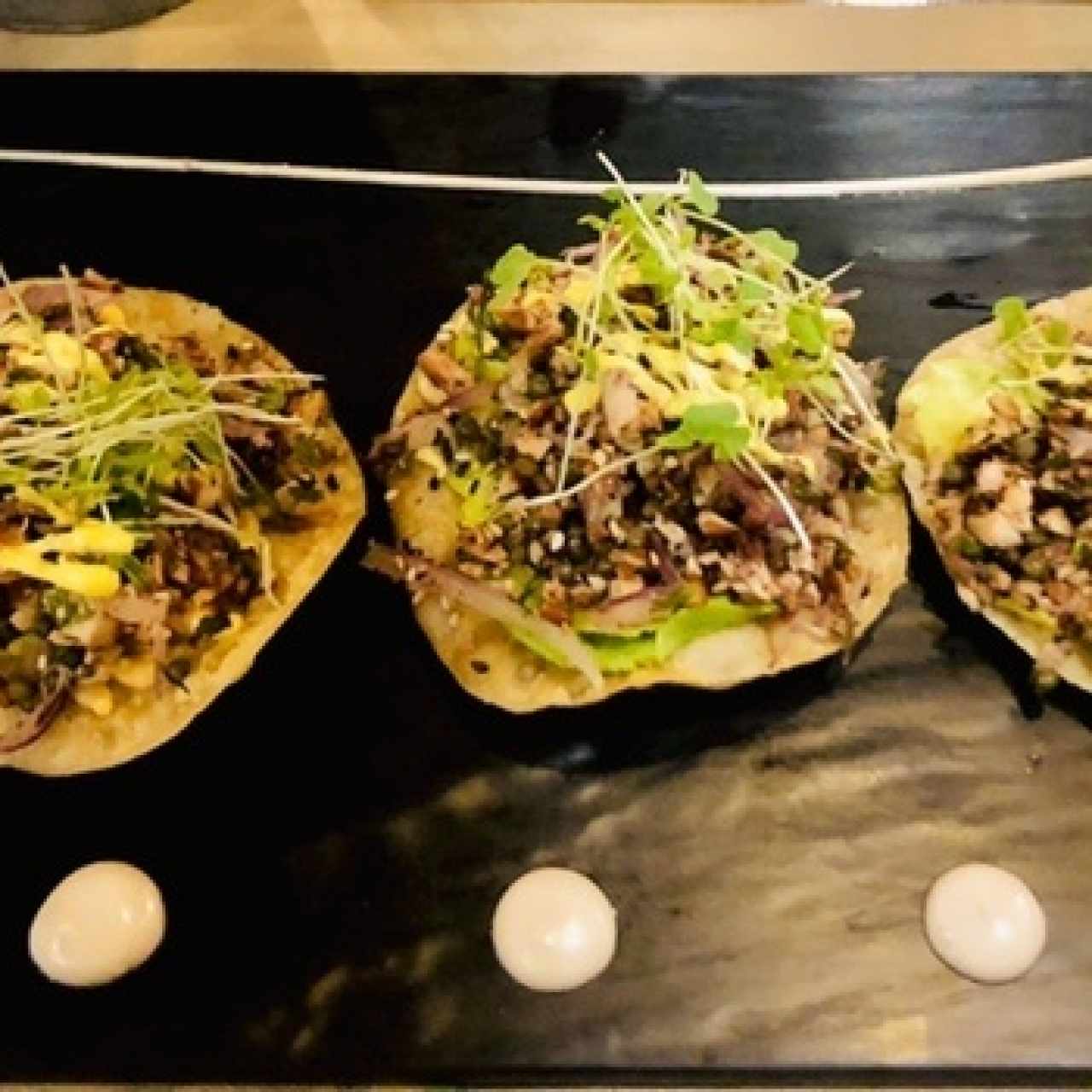 Tostadas Wan Tan de Pulpo