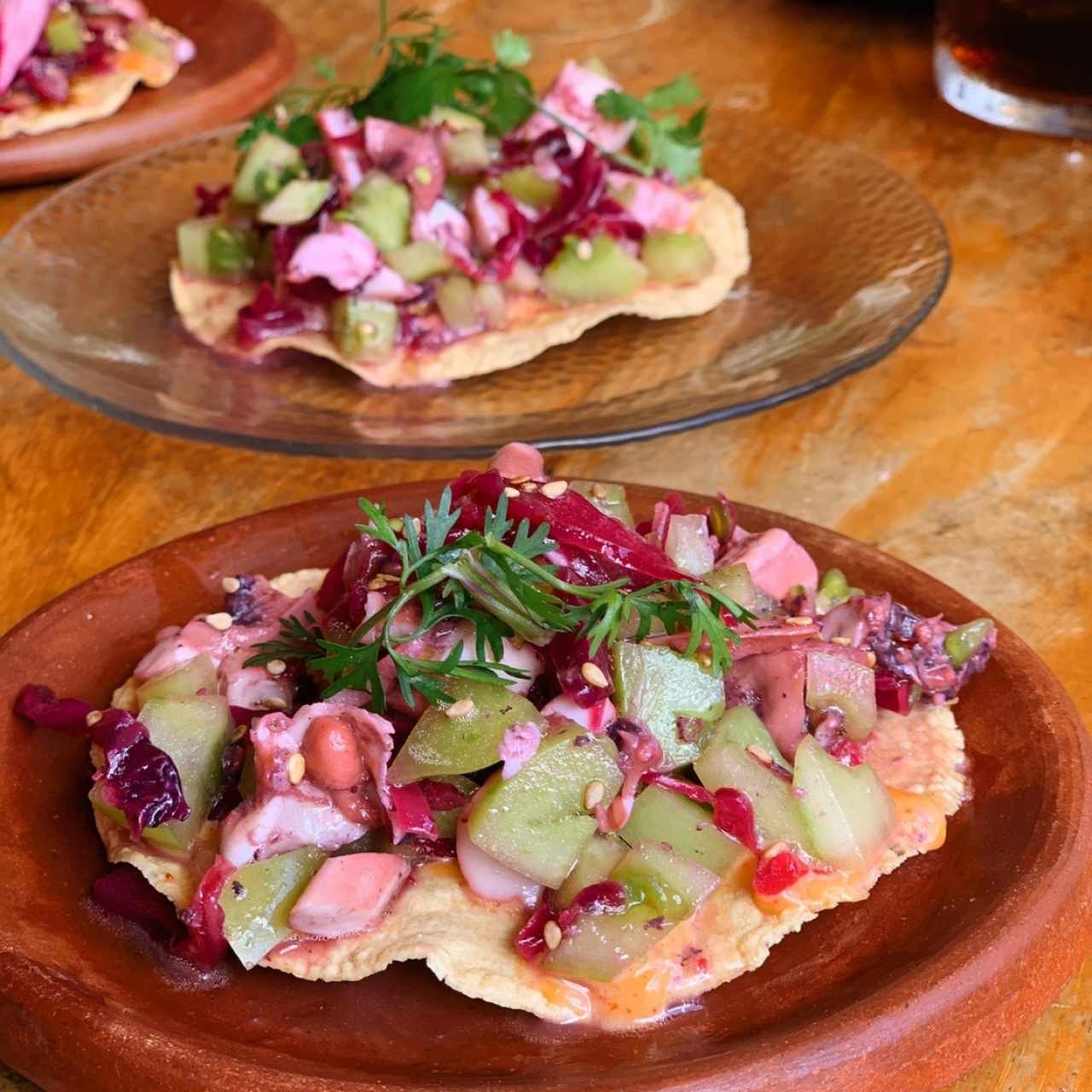 Tostada con pulpo