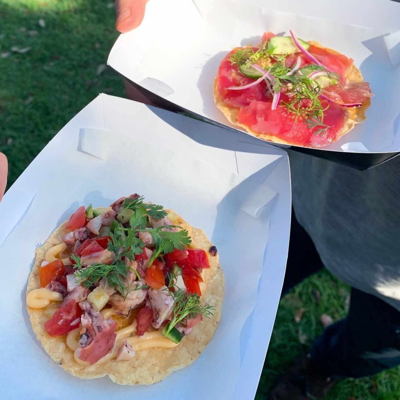 Tostada de pulpo y atún