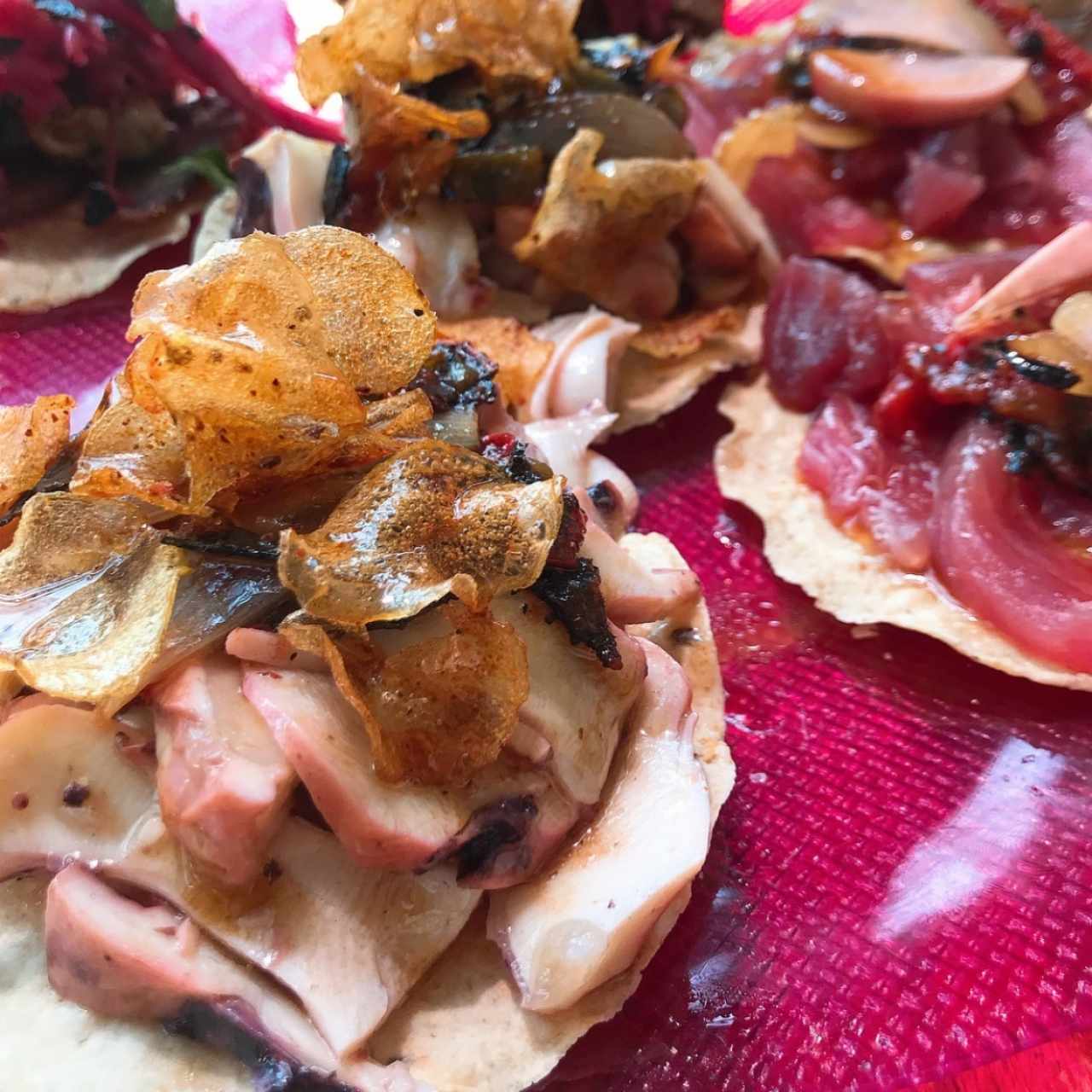Tostadas con pulpo