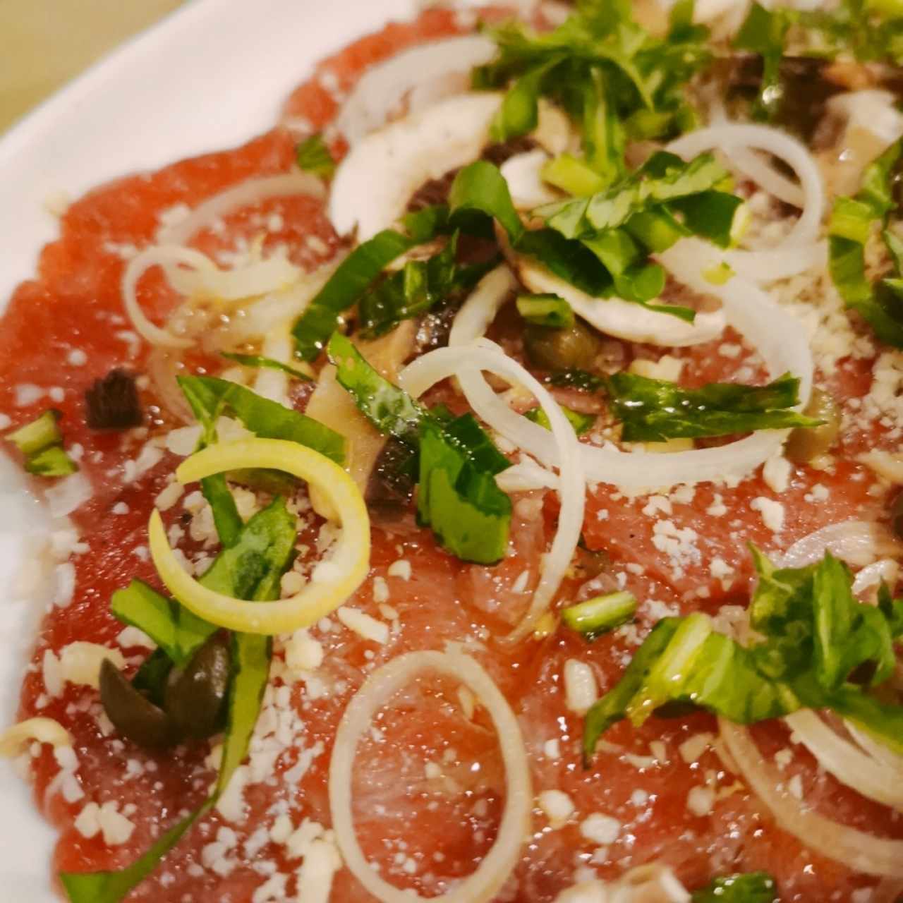 Entradas - Carpaccio de lomito