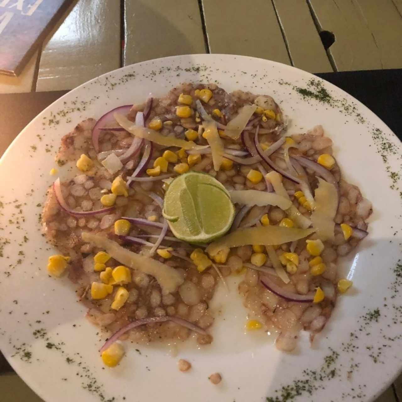 Entradas - Carpaccio de Pulpo