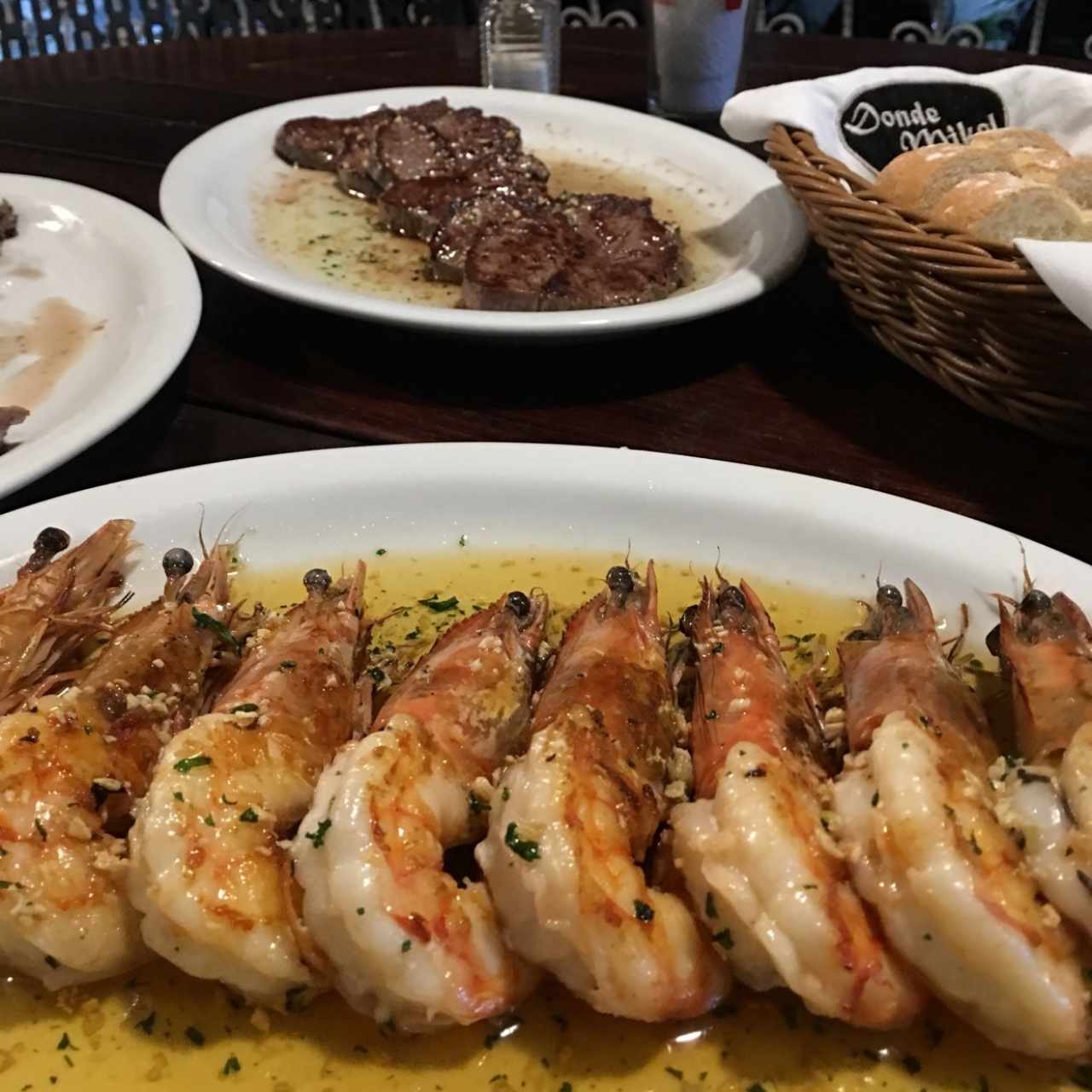 Camarones a la plancha