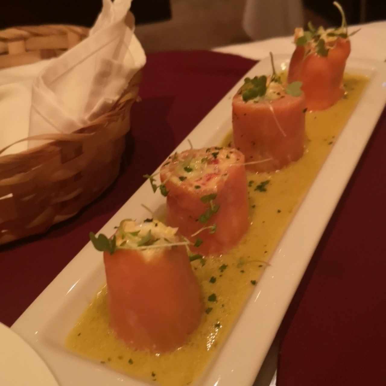 rollos de salmon