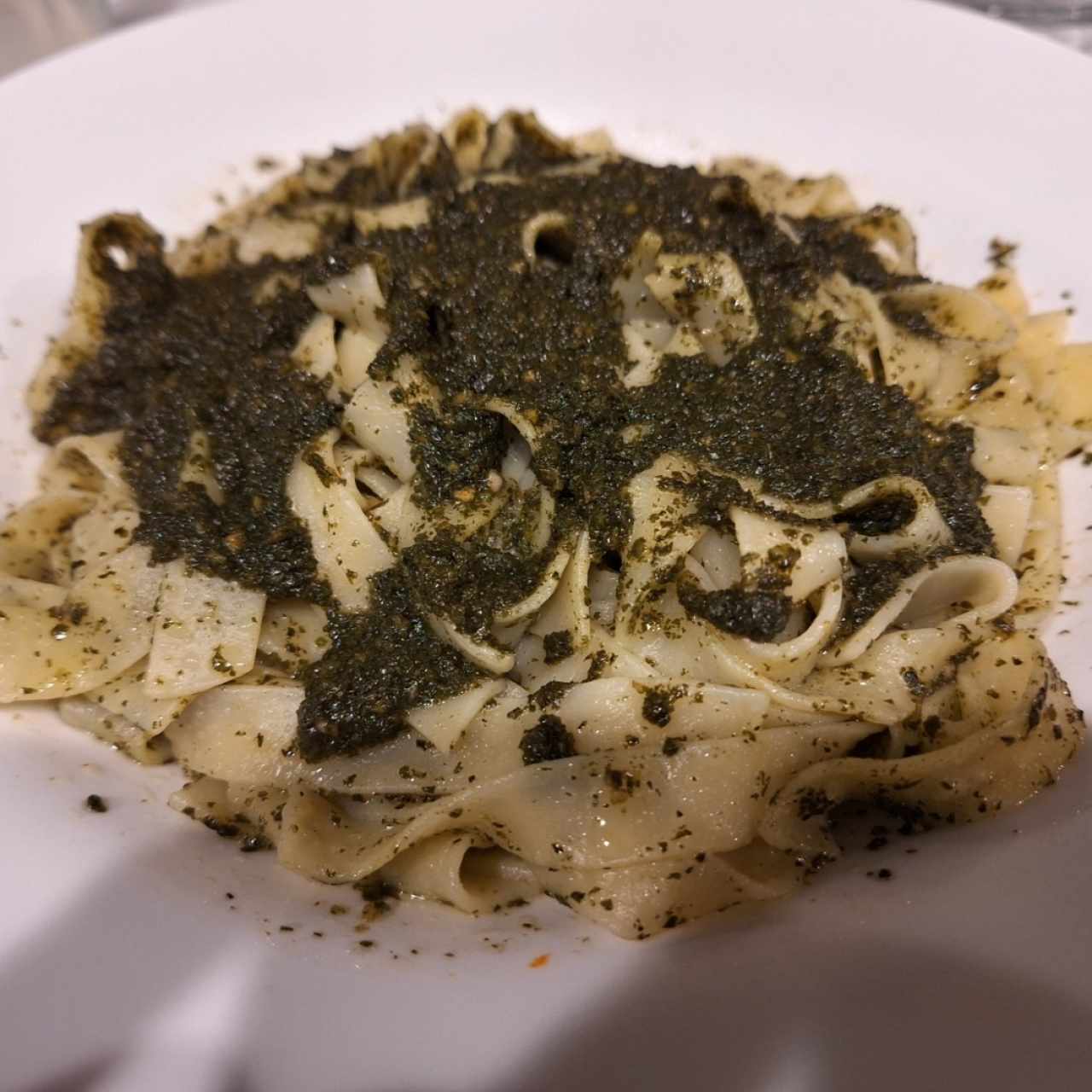 Tallarines al pesto 