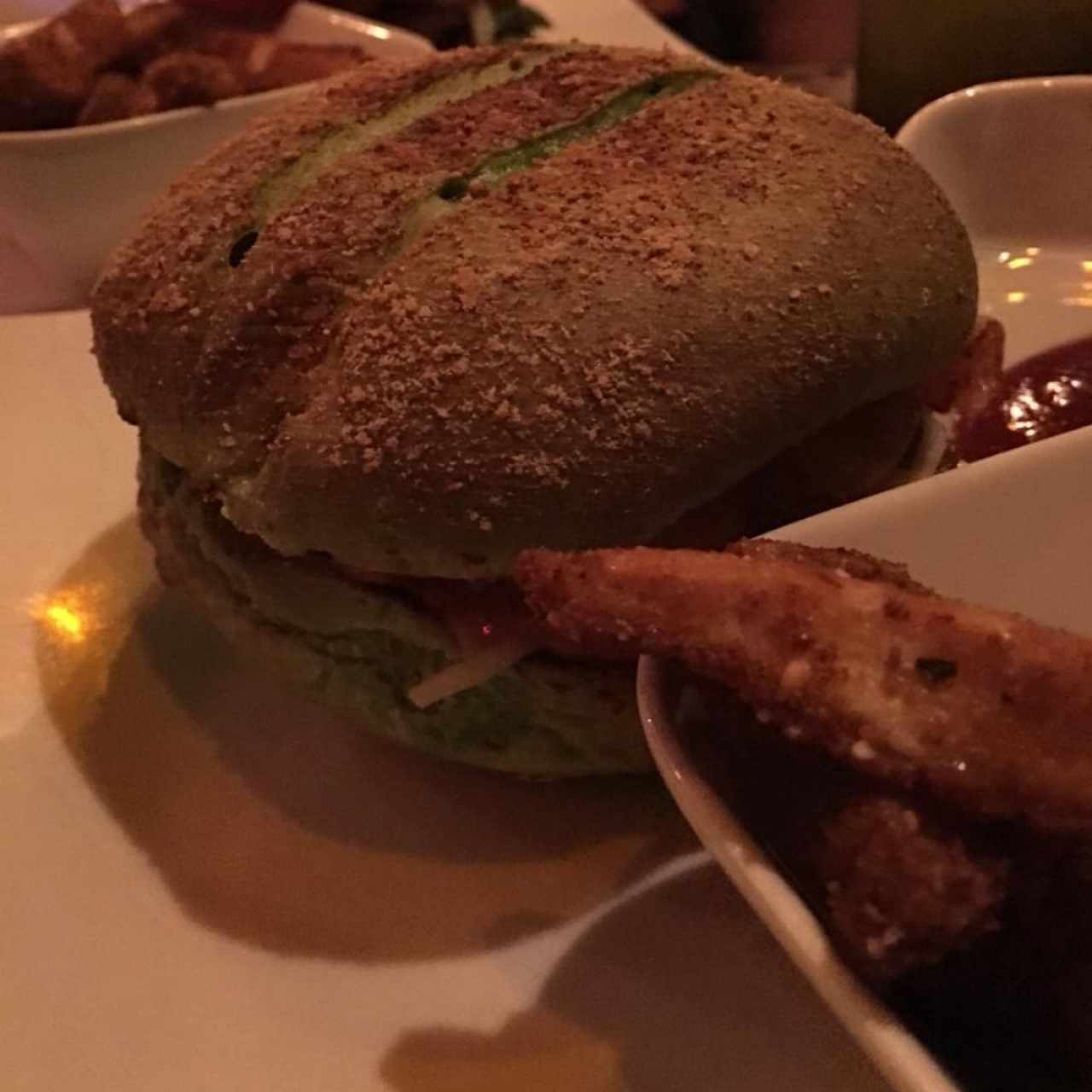 hamburguesa Rayuela pero en verde 