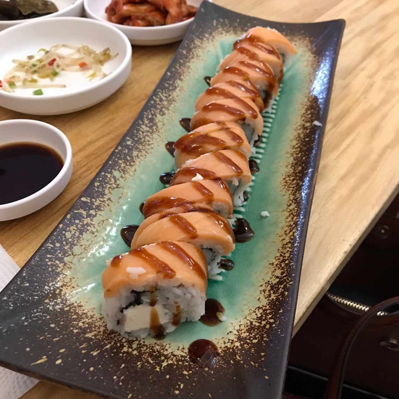 rollos de salmón
