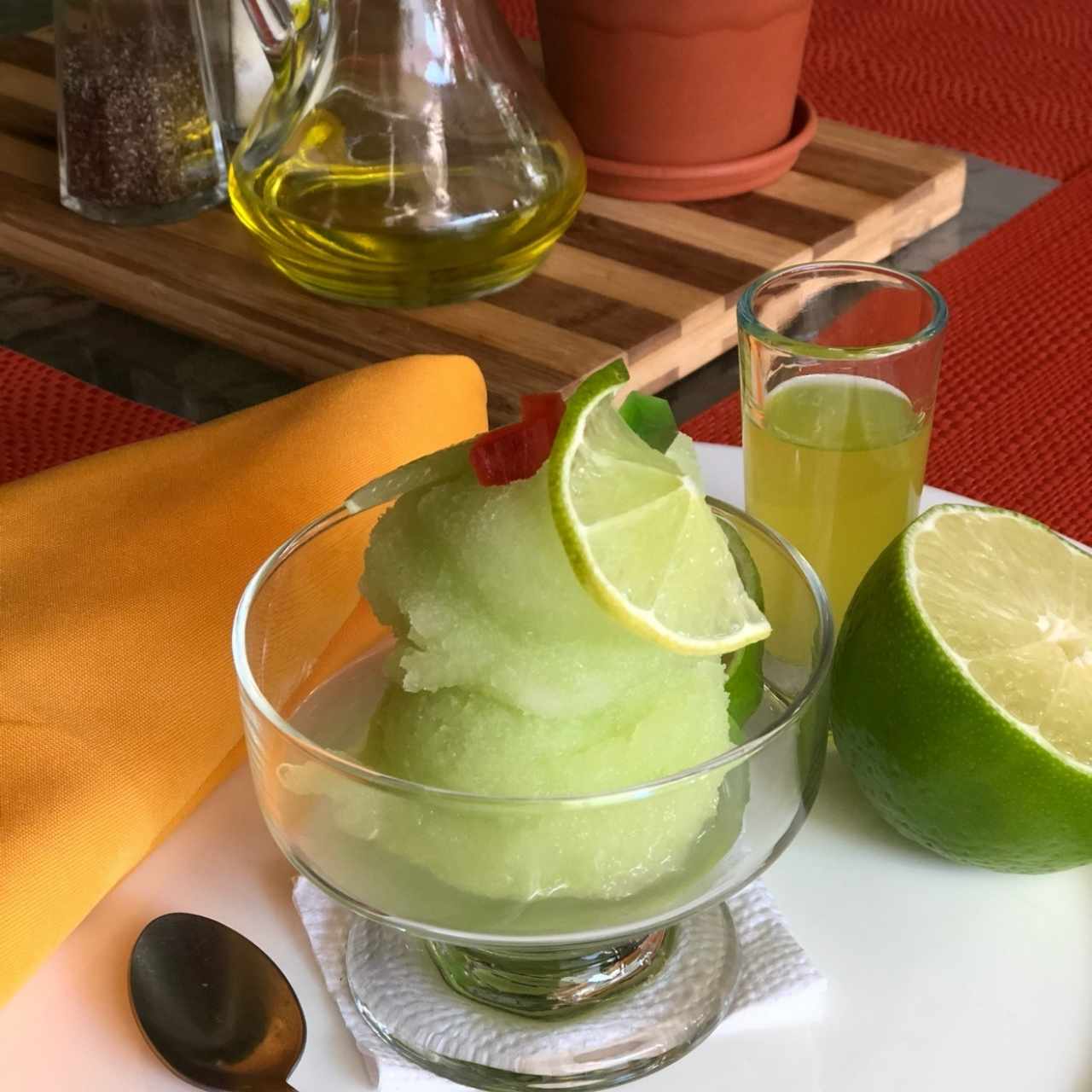 helado de limon con limonchello