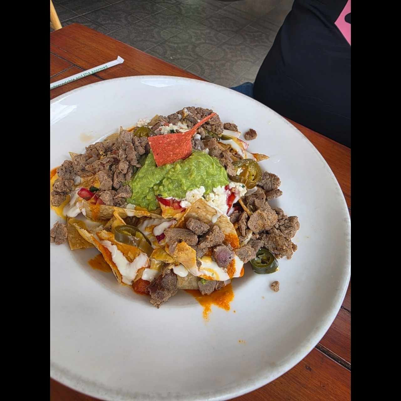 Nachos con carne asada