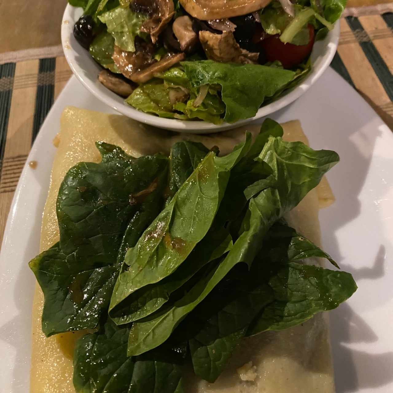 Crepe de Pollo y Espinaca