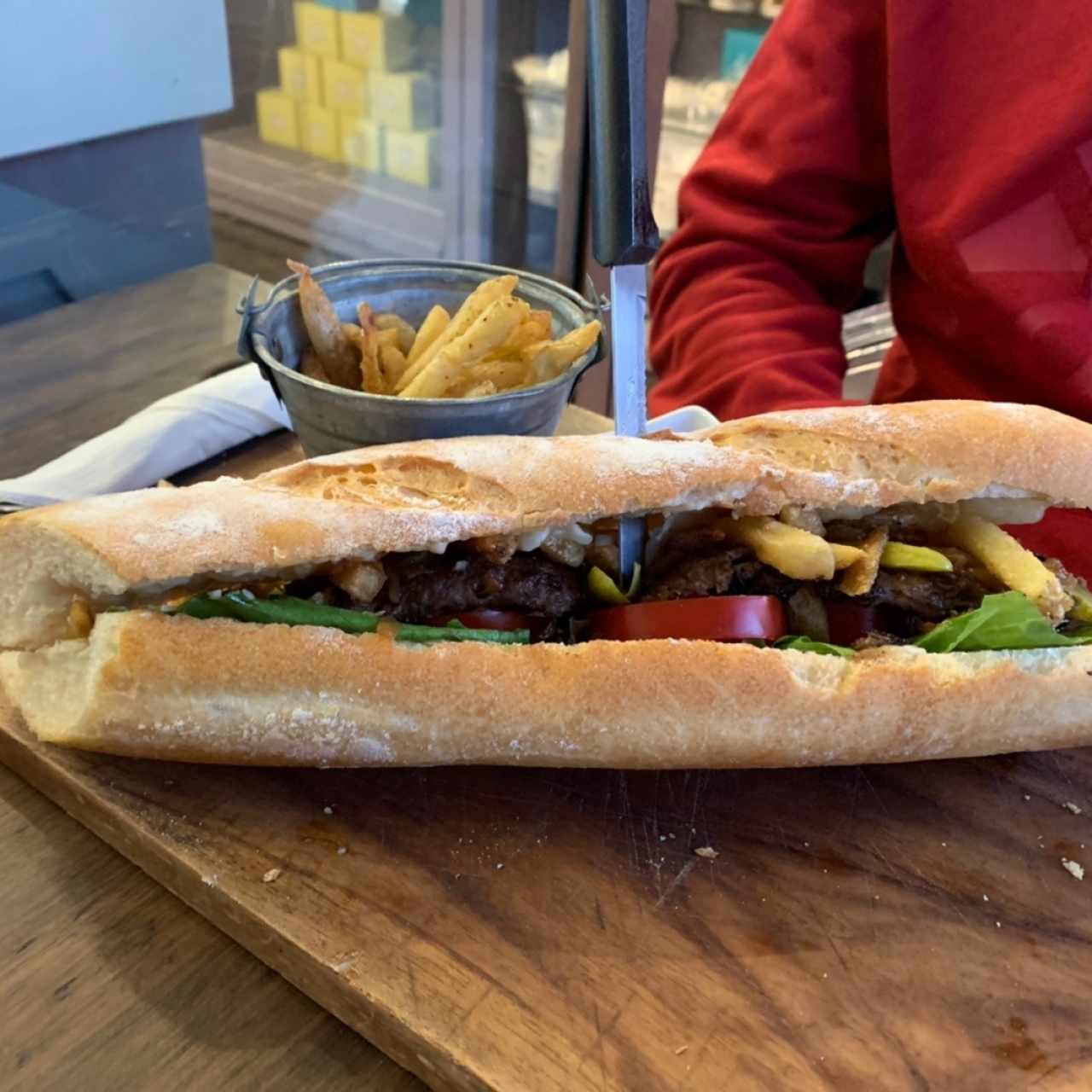 baguette con carne