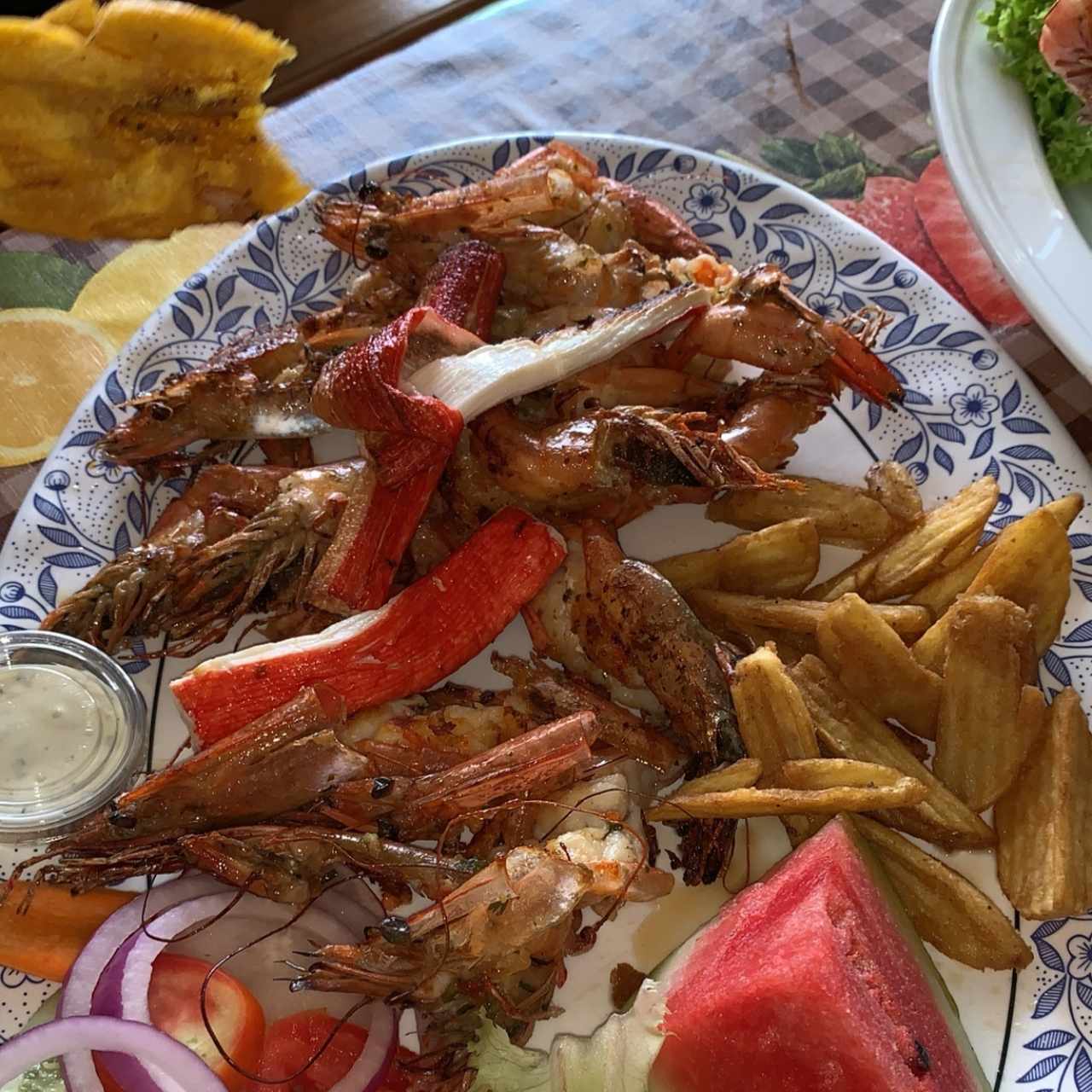 Camarones a la plancha