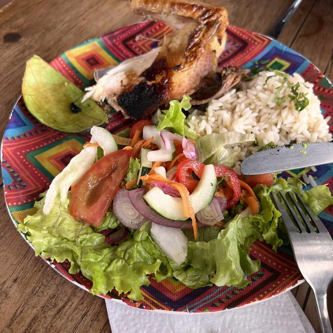 Acompañamiento de caldo de gallina