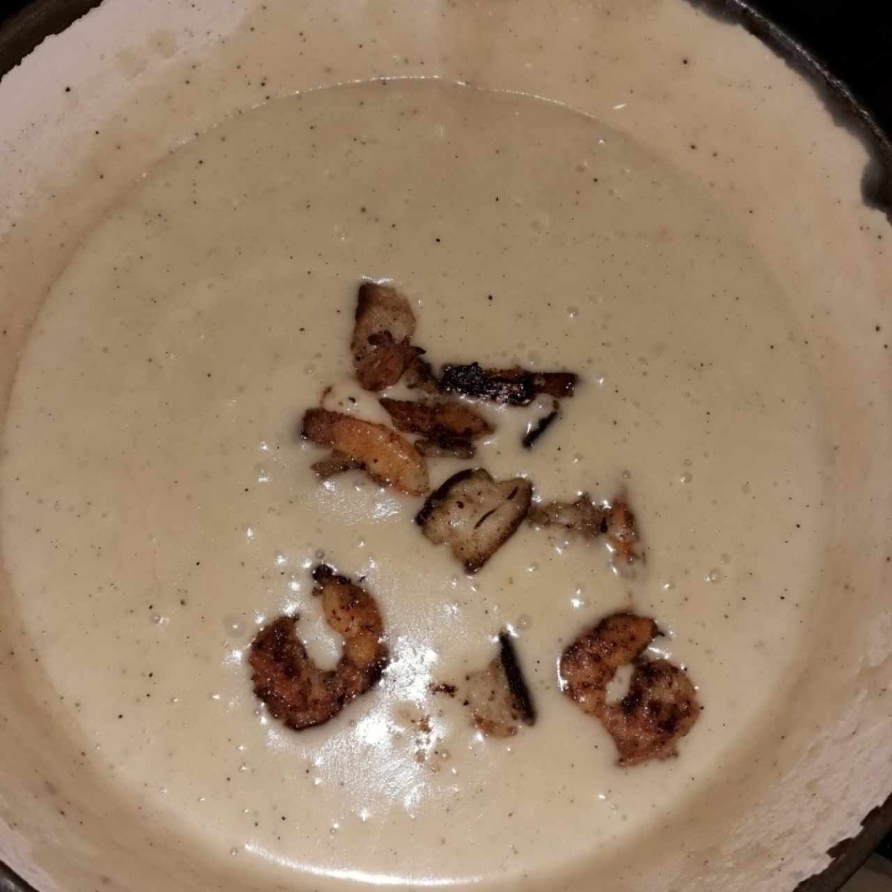 fondue de queso con camarones