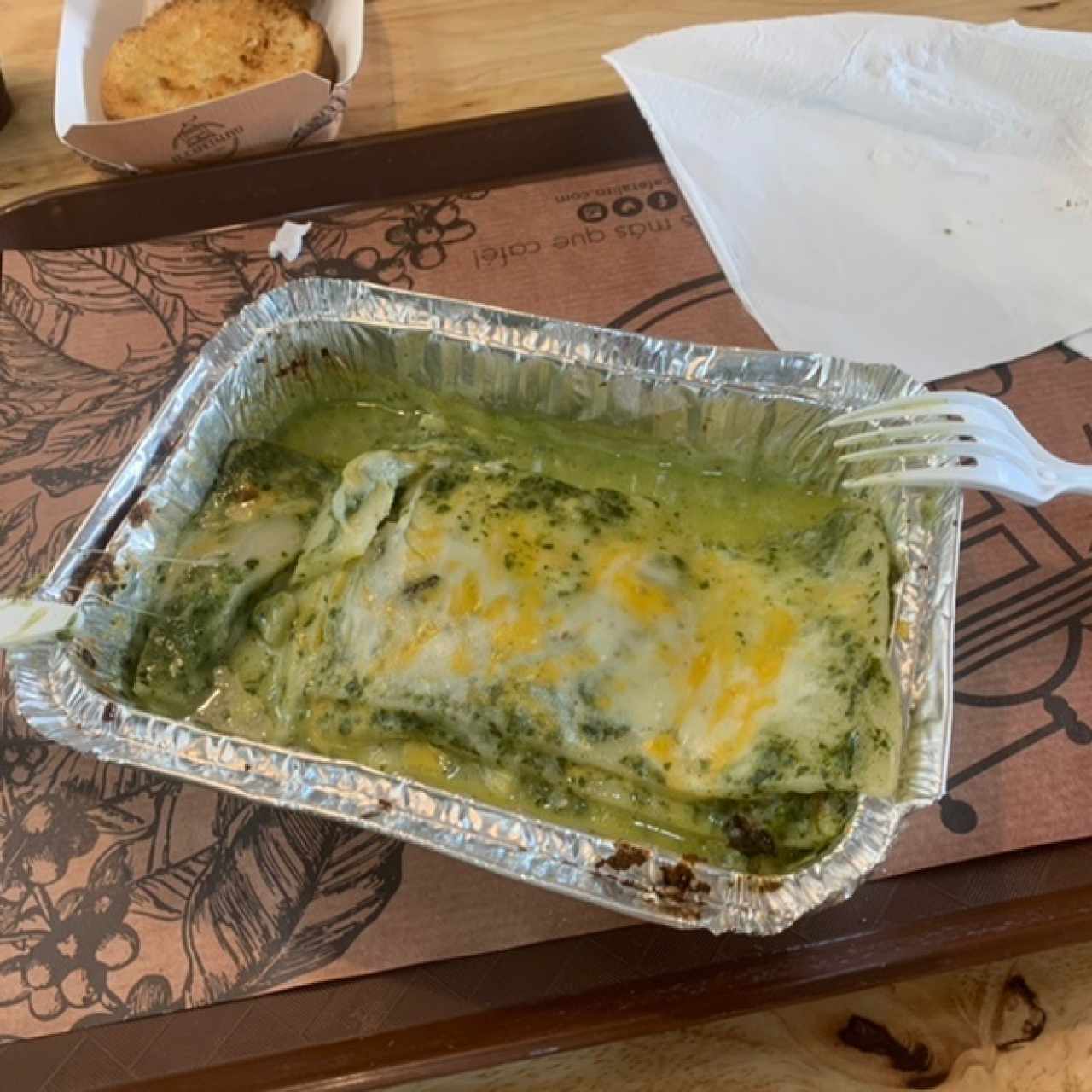 Lasagna de espinaca y queso 