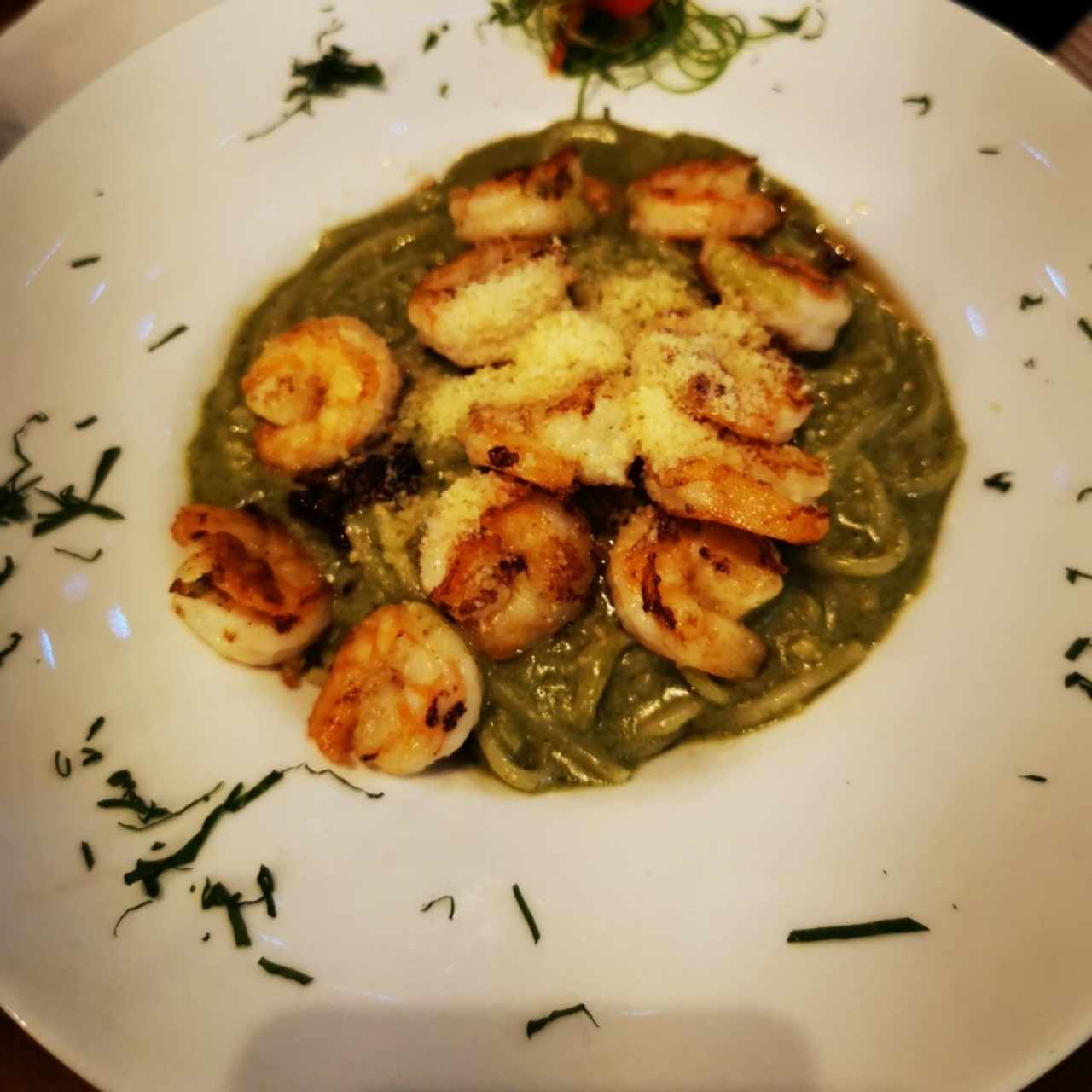 Pastas - Pesto con Camarones