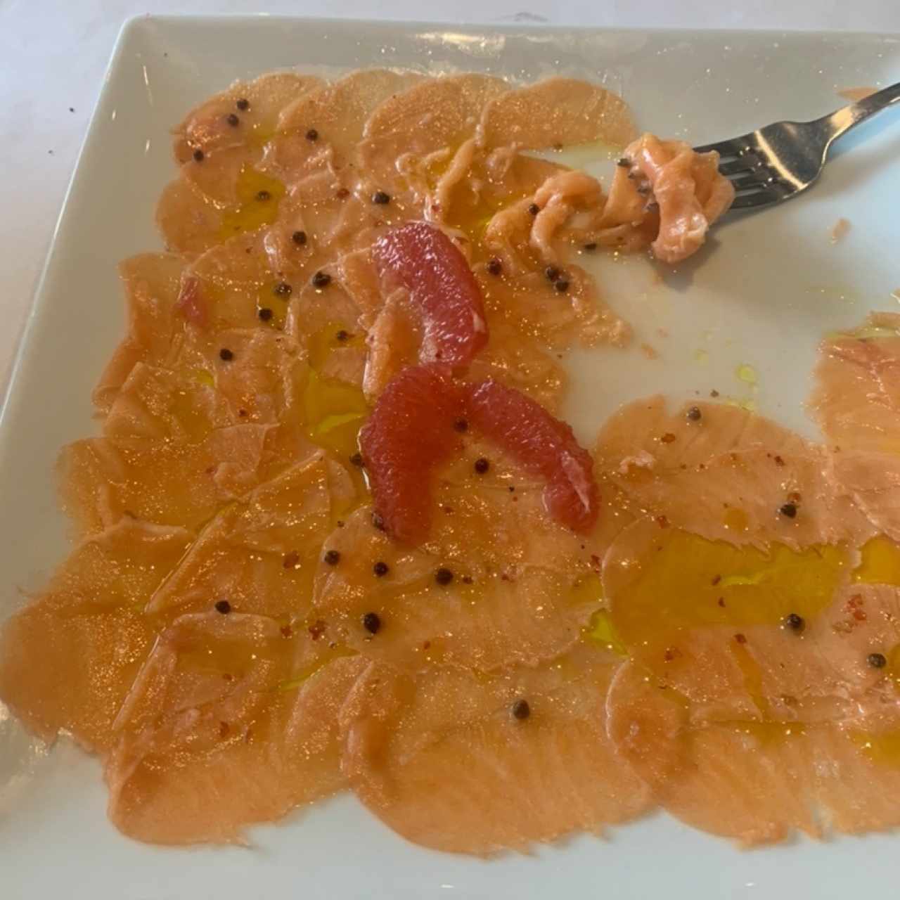 Entradas - Carpaccio de Salmón