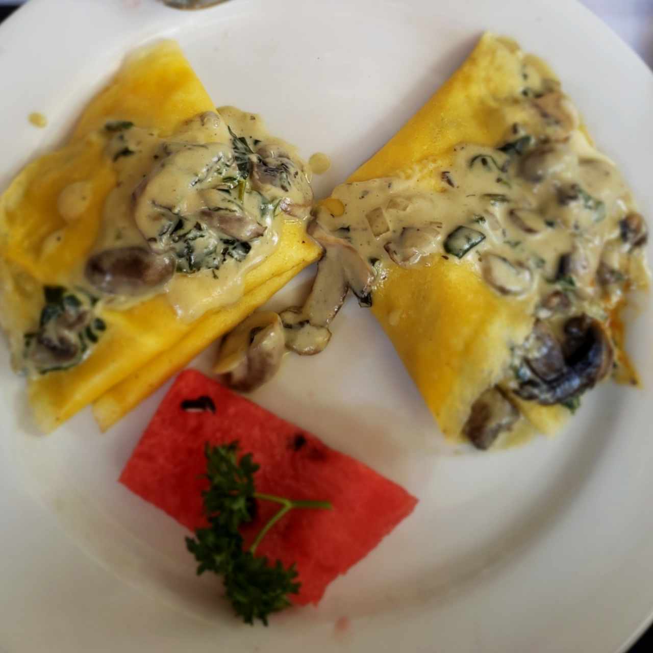 crepa fiorentinas e funghi