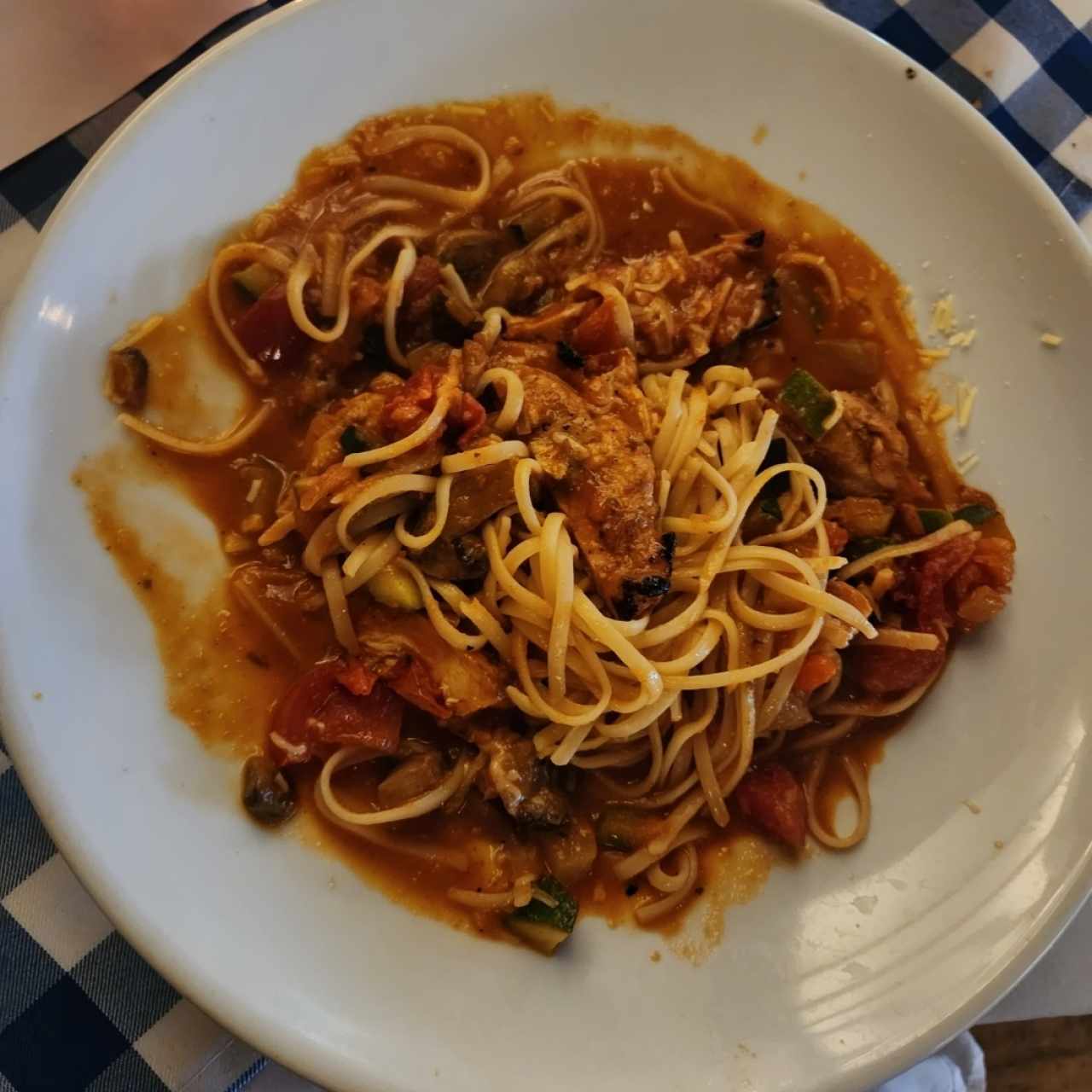 Pasta primavera e Pollo