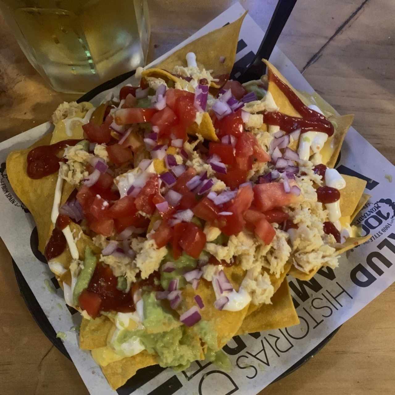 Nachos Montaditos con Pollo