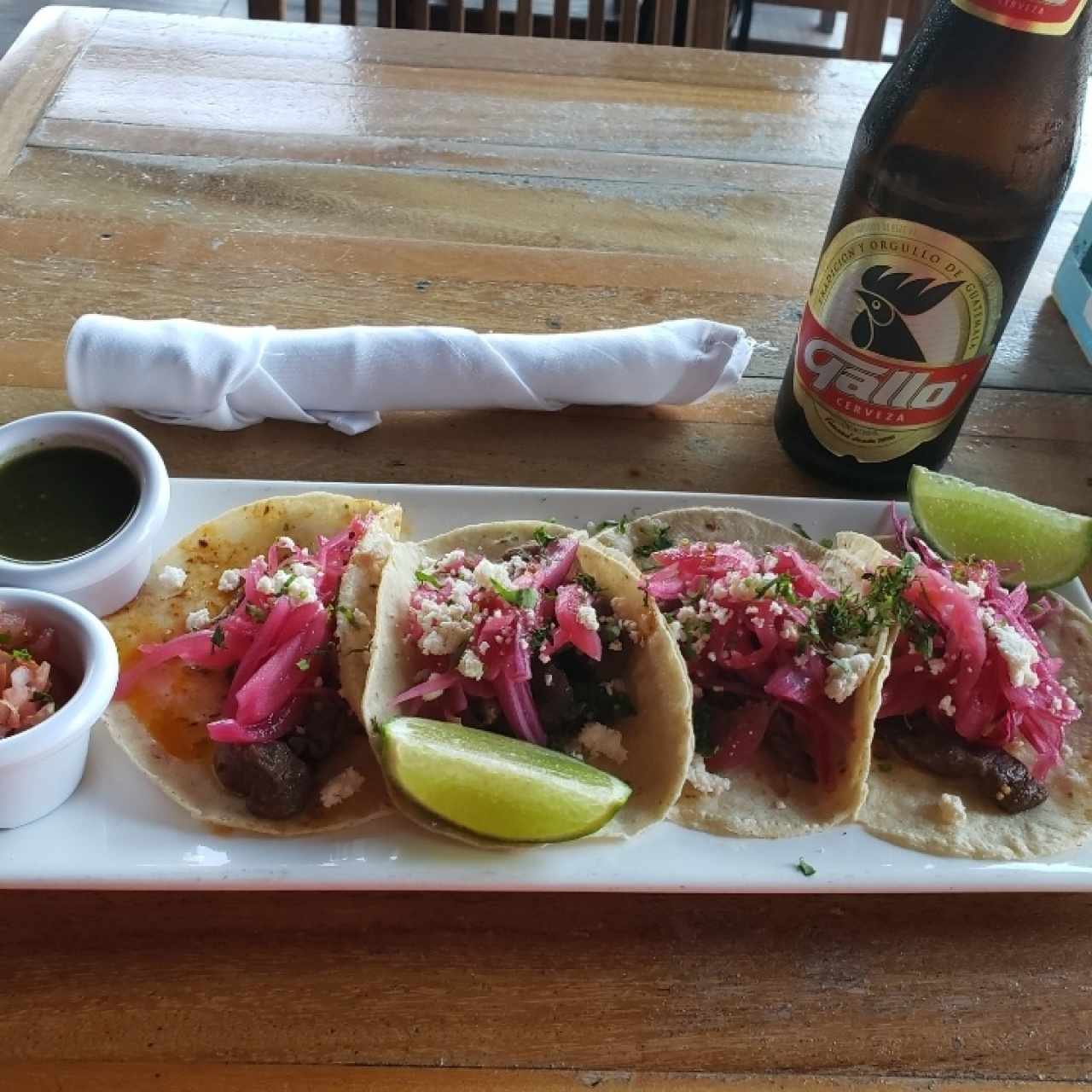 Tacos de Lomito al Molcajete