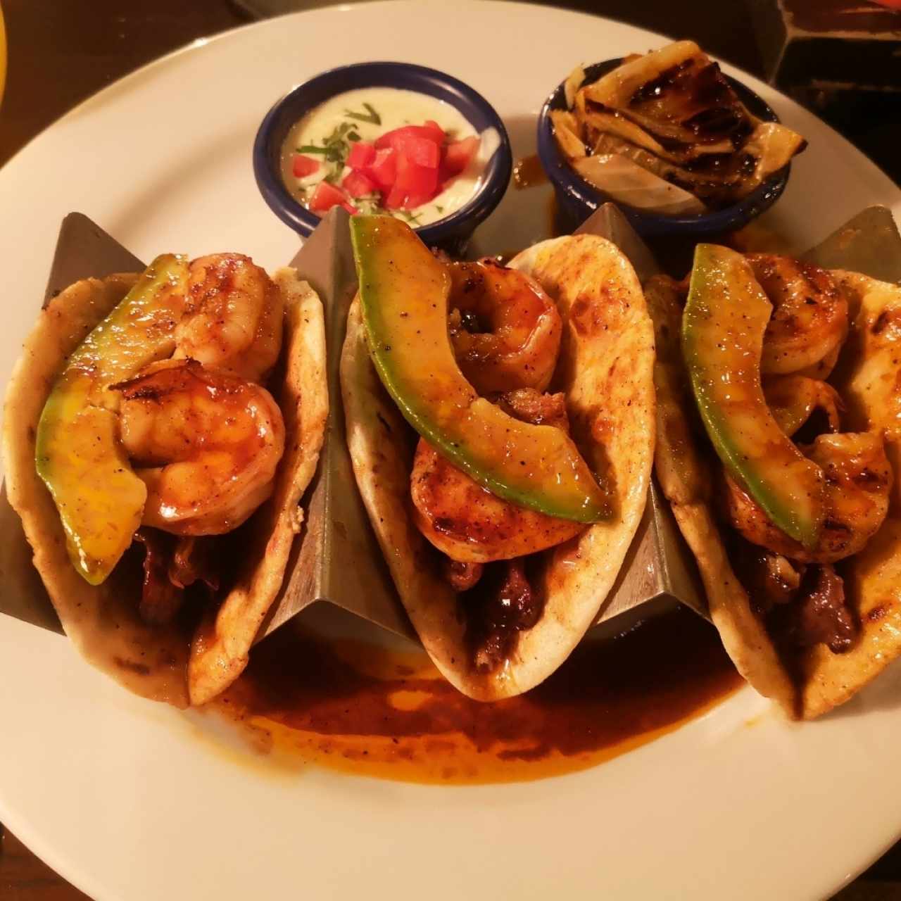 Tacos de Entraña & Camarón