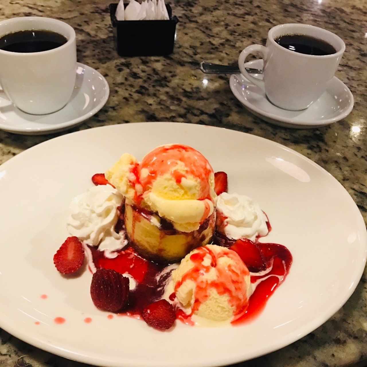 Berry cheescake con helado 