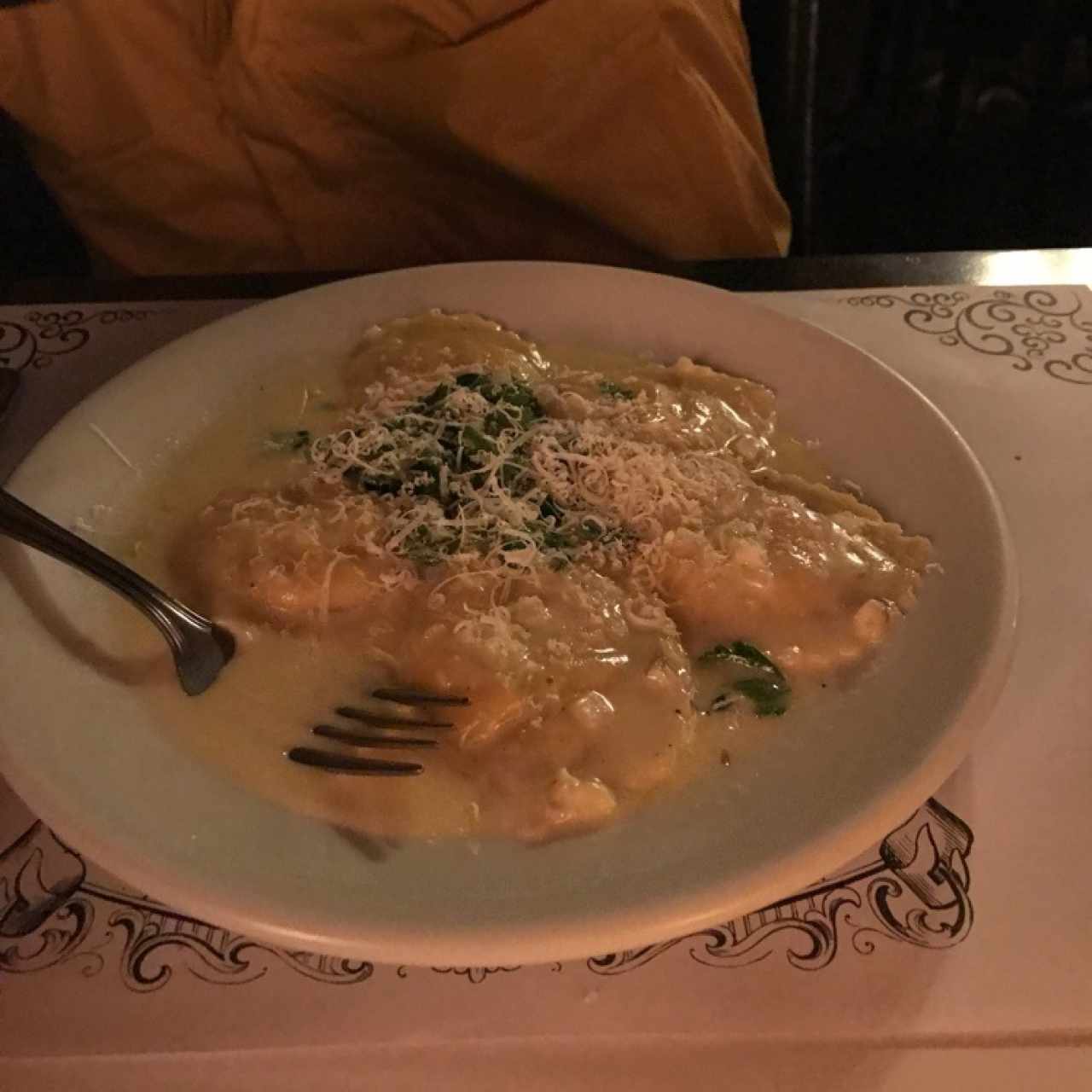 Raviolis con langosta 