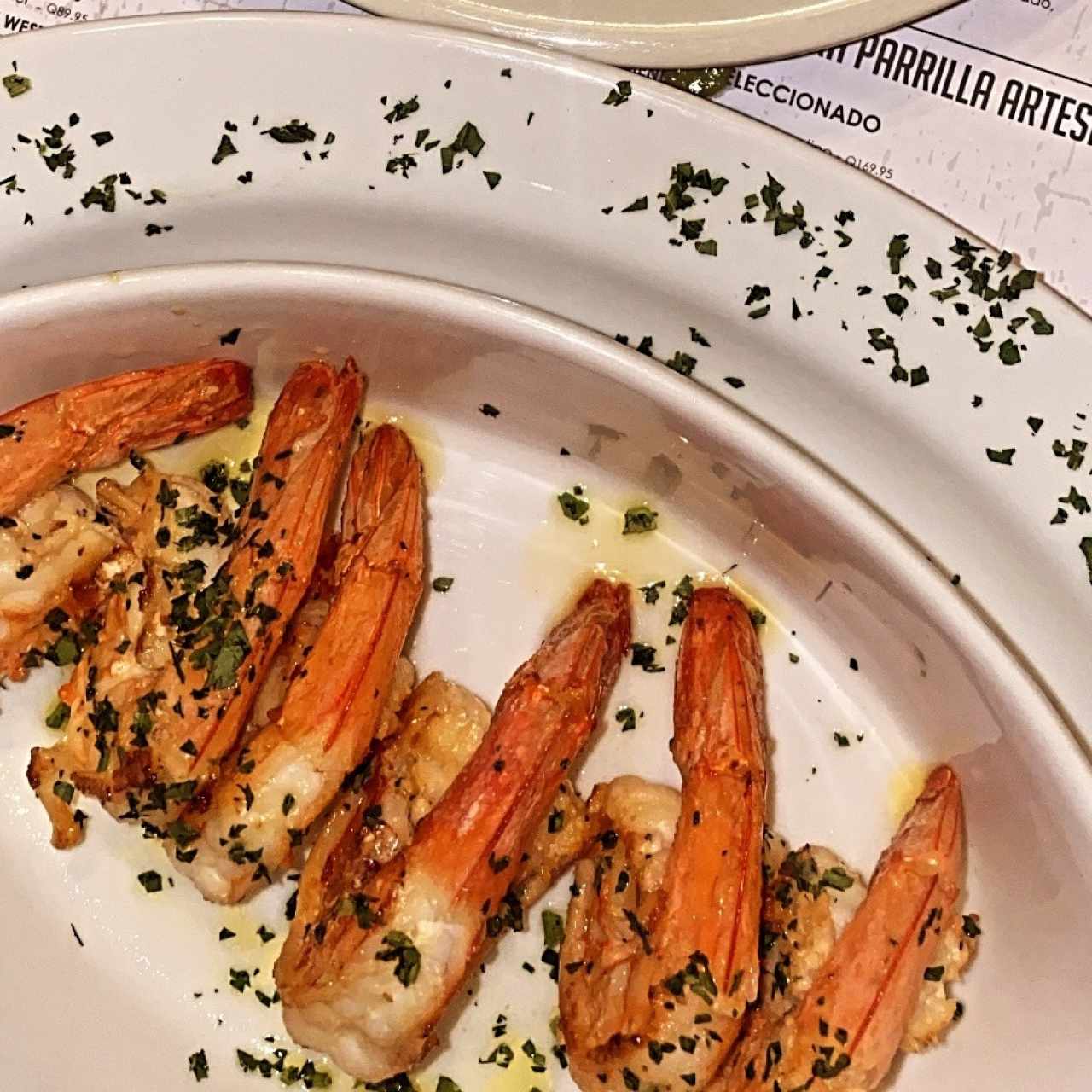 Camarones a la plancha