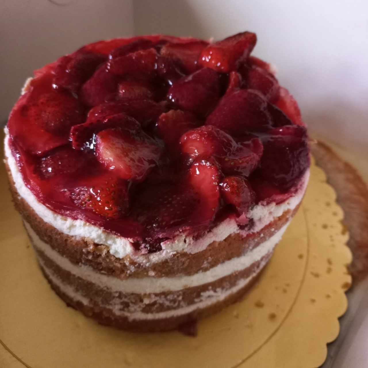 pastel de fresas 