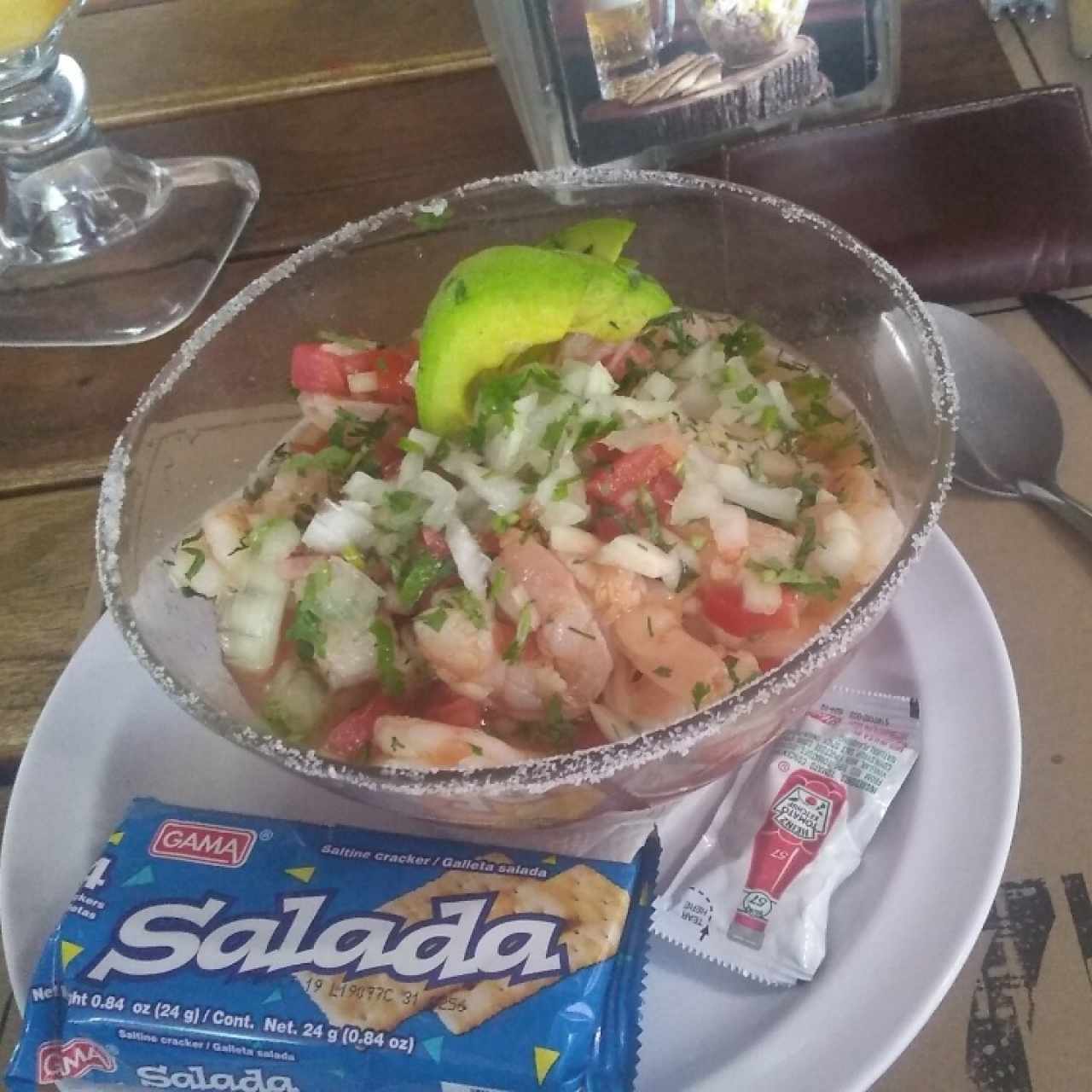 ceviche de camarón grande