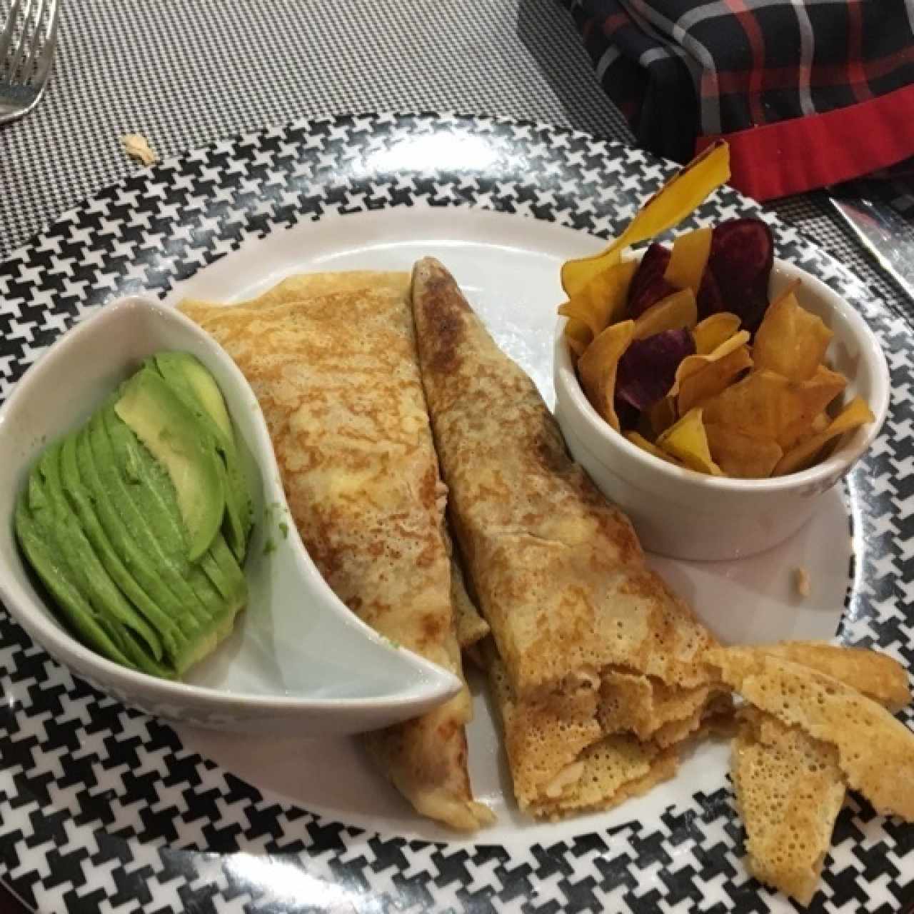 crepa con pollo y queso