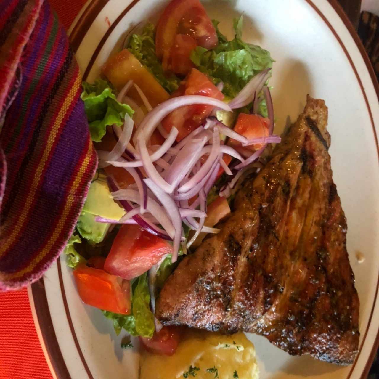Lomo de cinta a las brasas