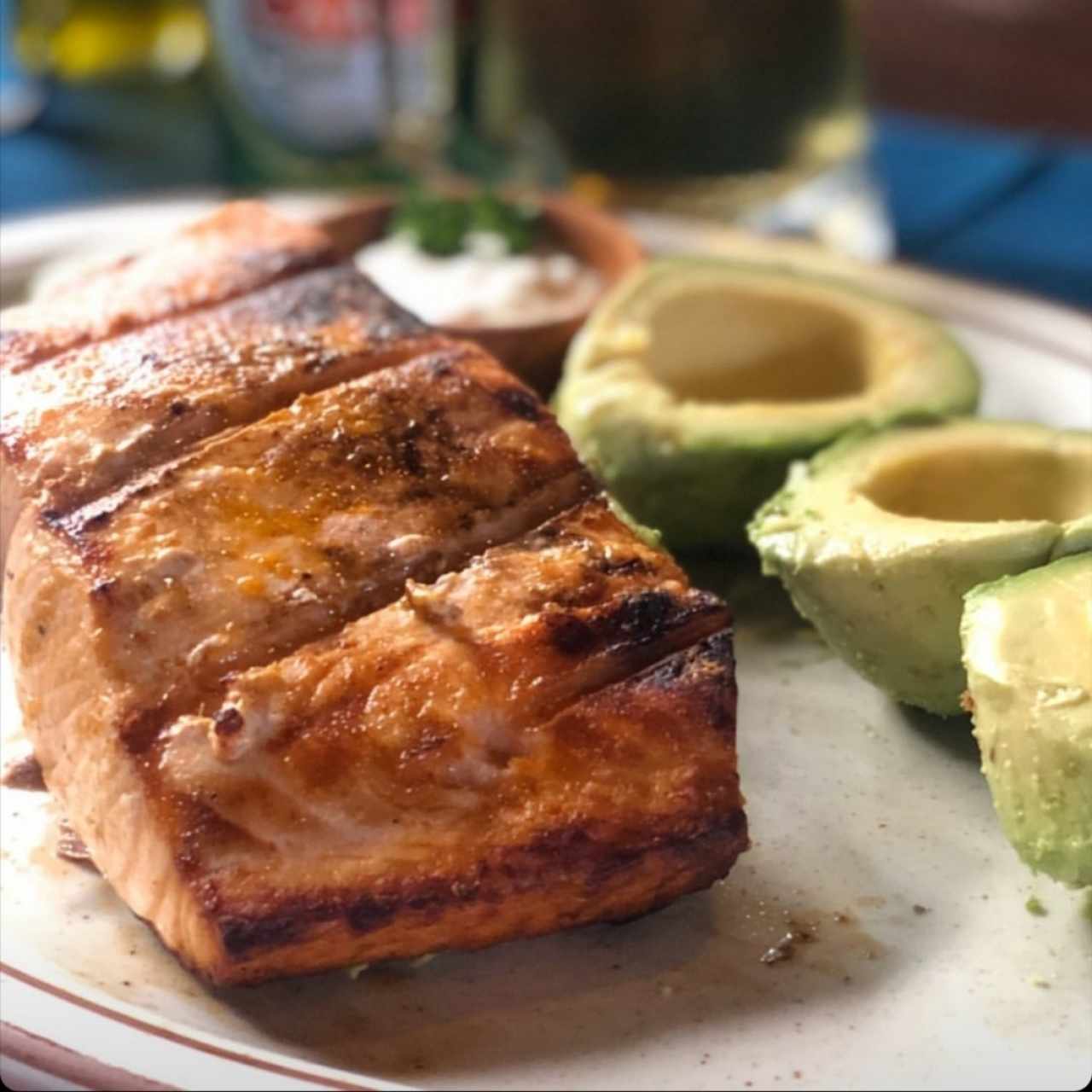 Salmón noruego a la parrilla Keto 