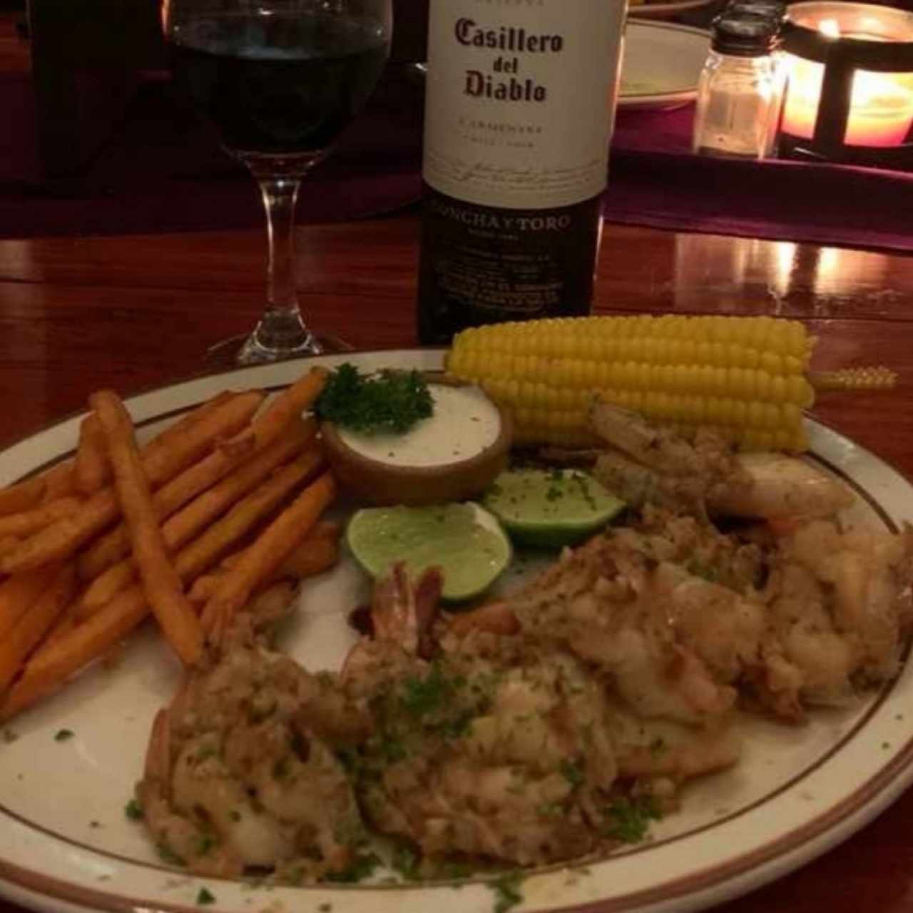 Camarones jumbo al ajillo