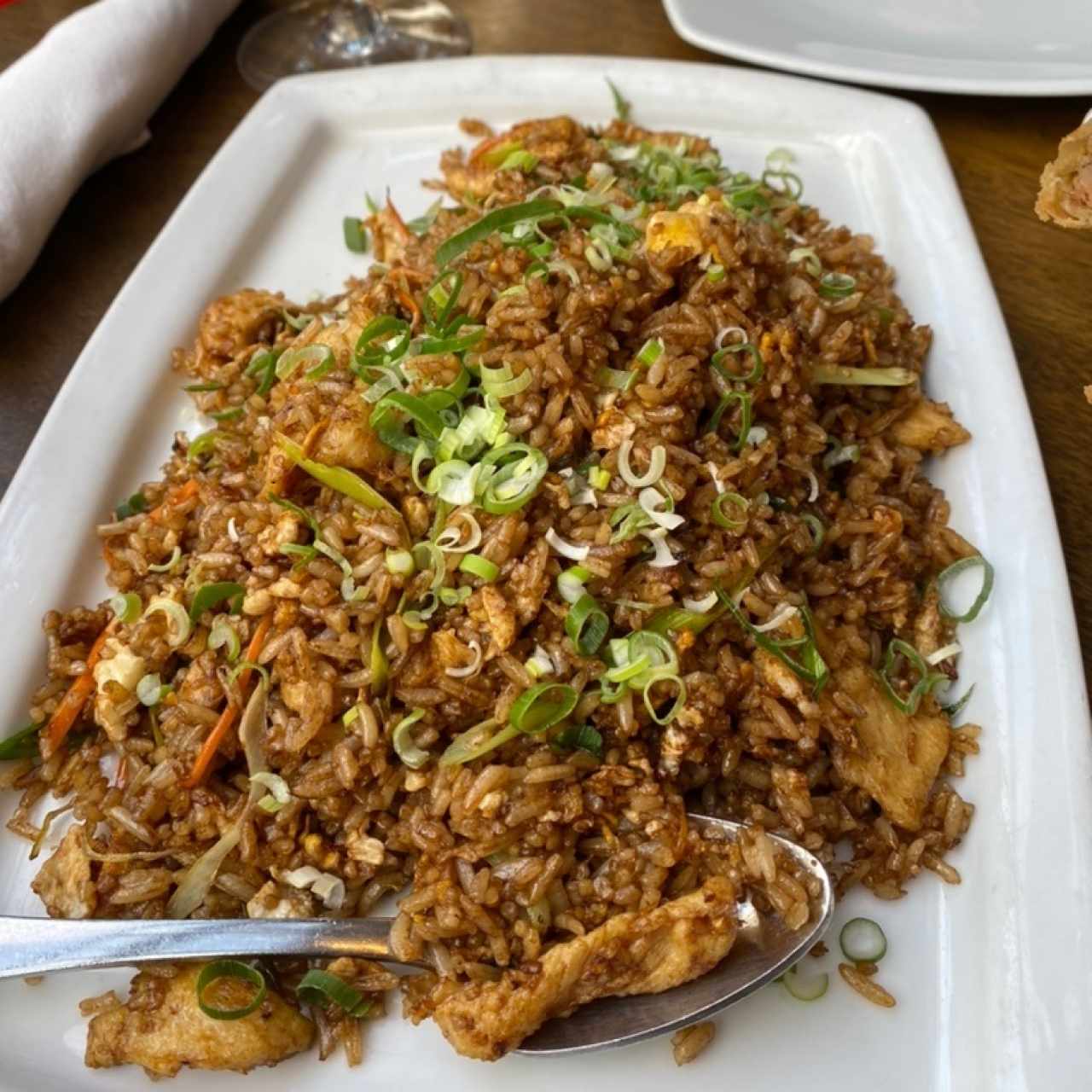 Arroz Frito con pechuga de Pollo